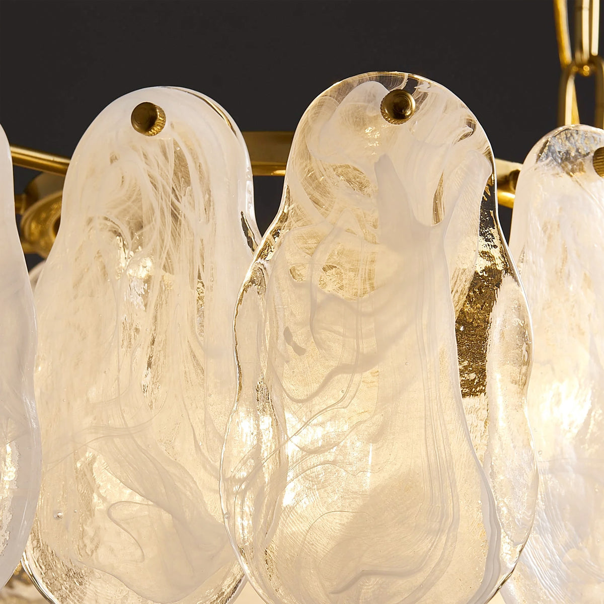Elaris Glass Cloud Rectangular Chandelier 35"W