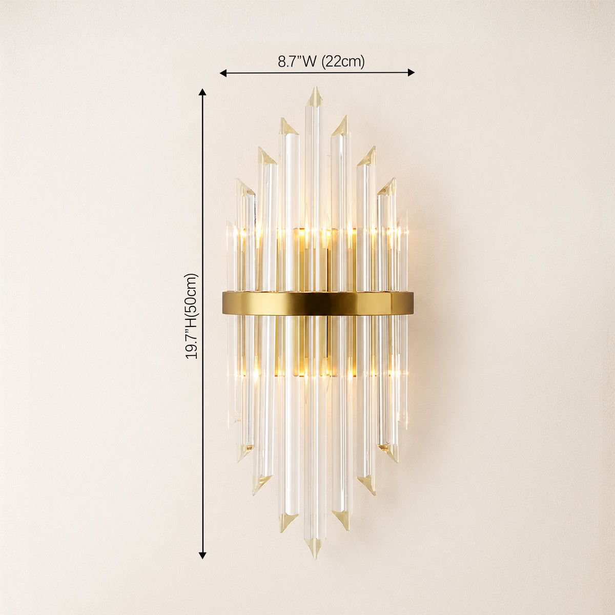 Oryana Crystal Icicle Wall Sconce 8.7"