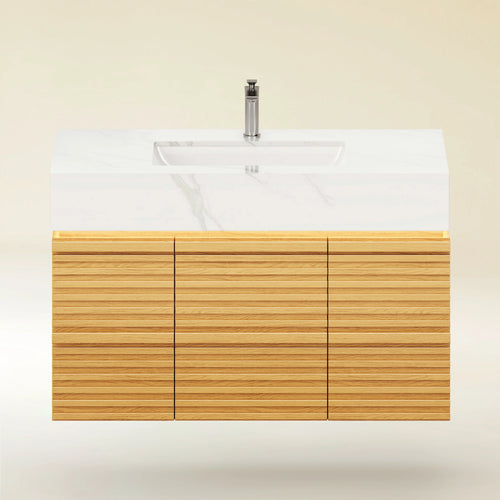 Isla Oak Bathroom Vanity 36"W