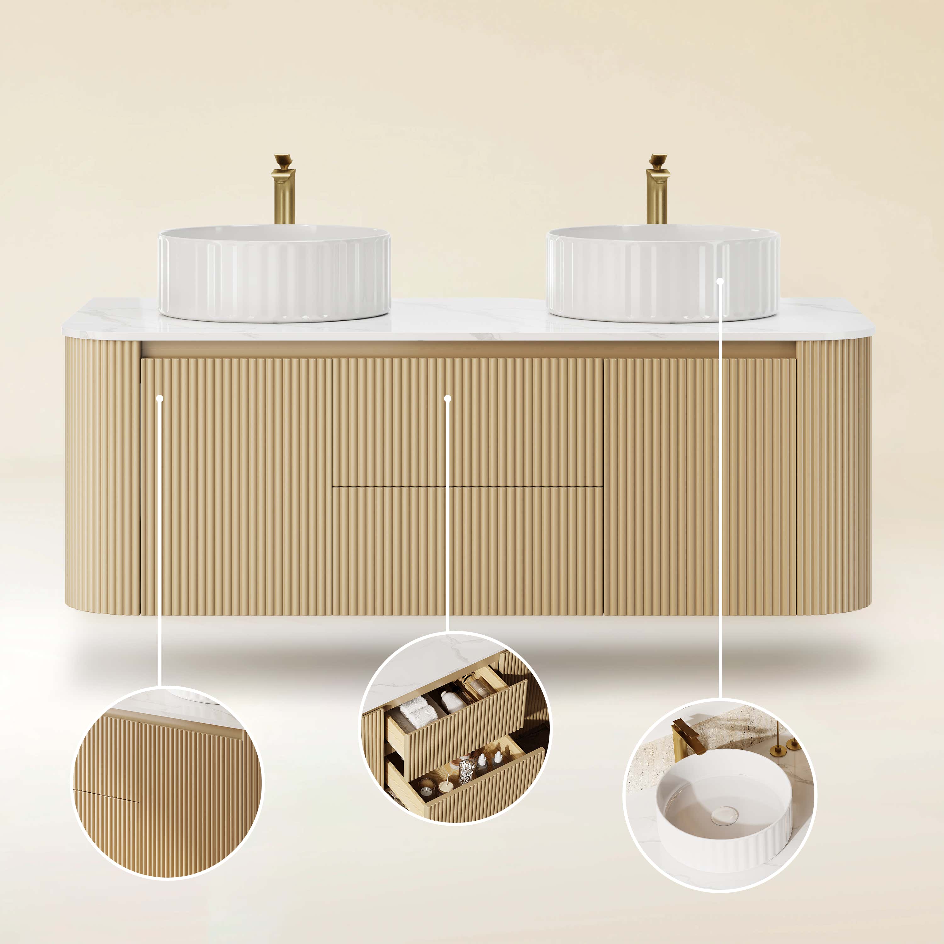 Rowan Bathroom Vanity 48"W