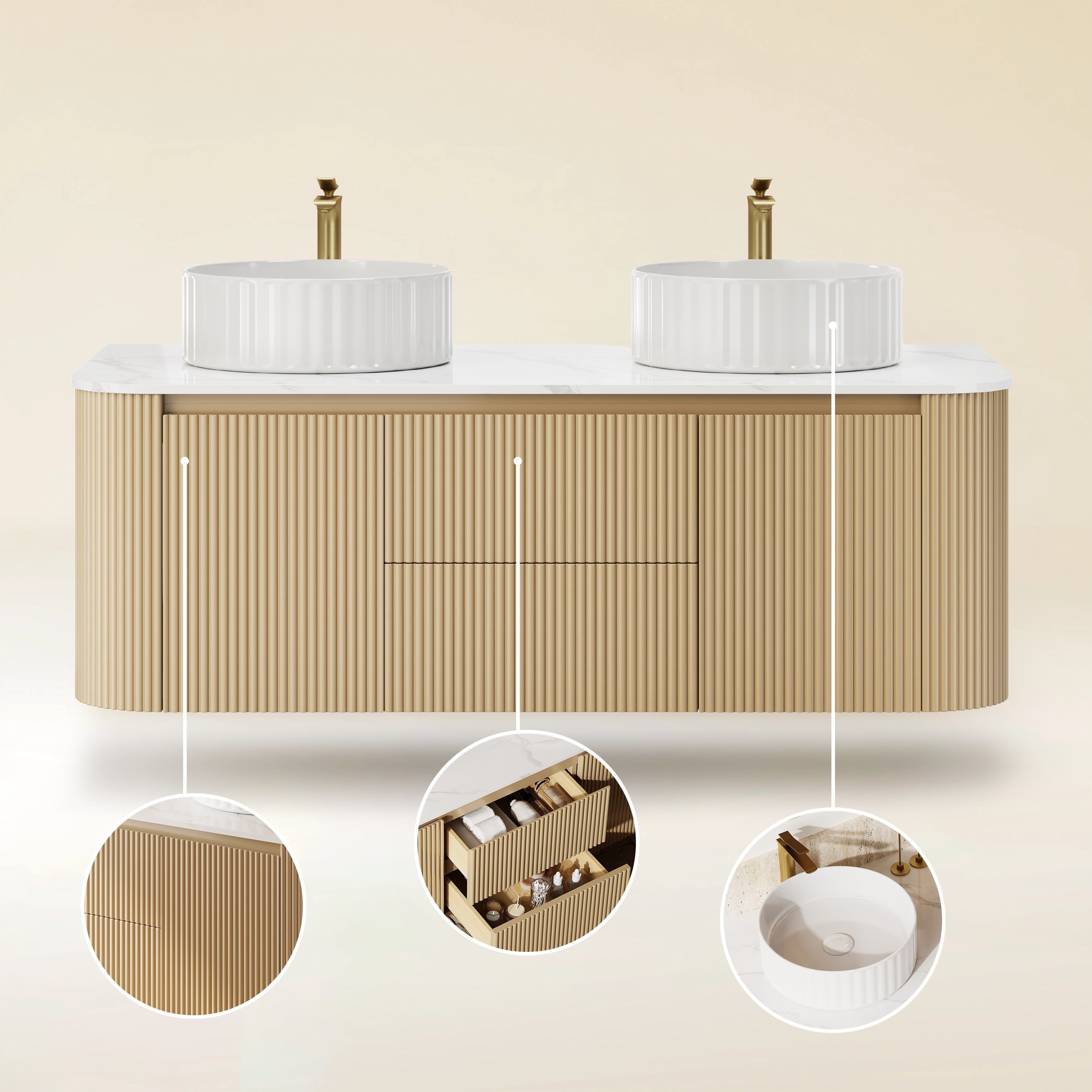 Rowan Bathroom Vanity 48"W