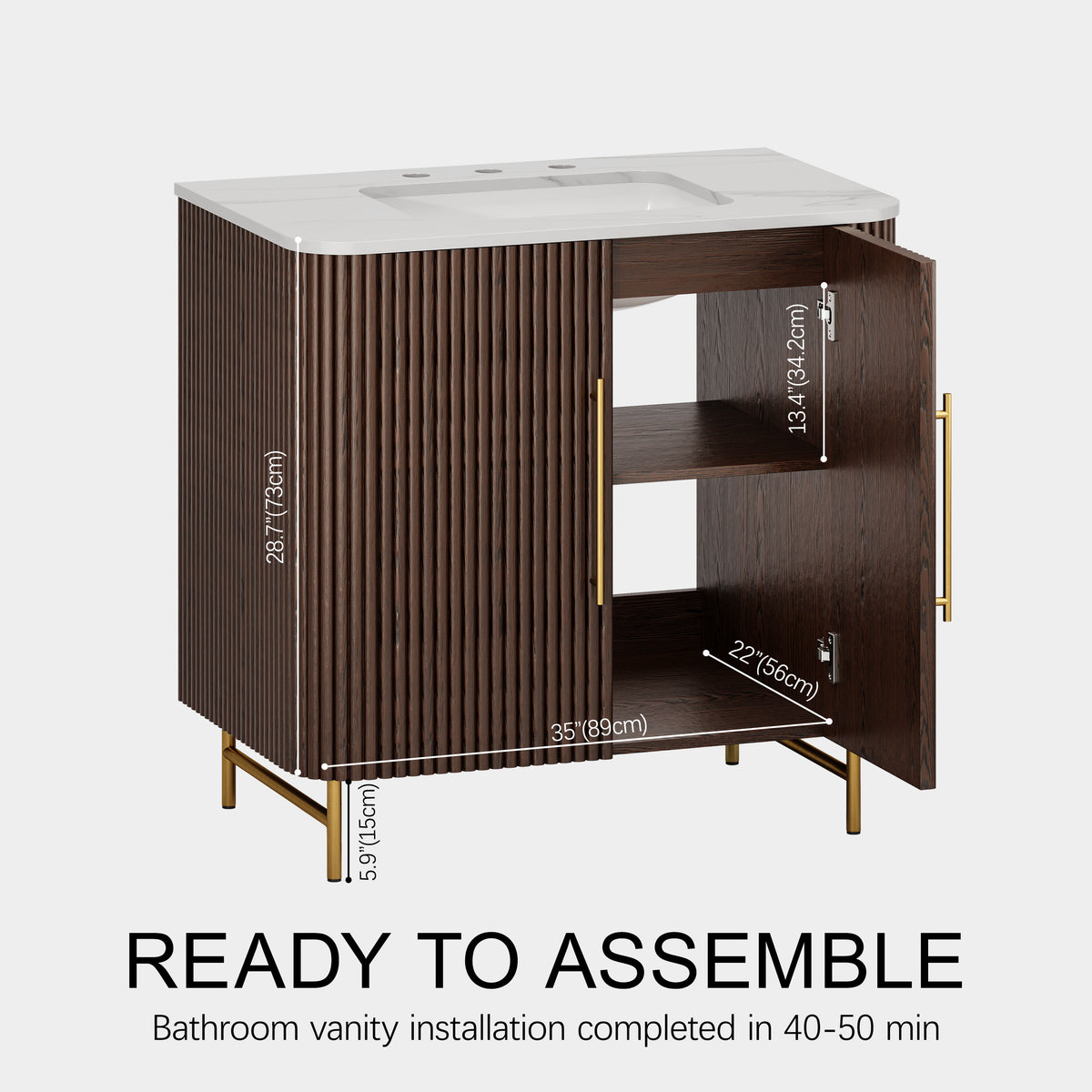 Riley Bathroom Vanity 36"W