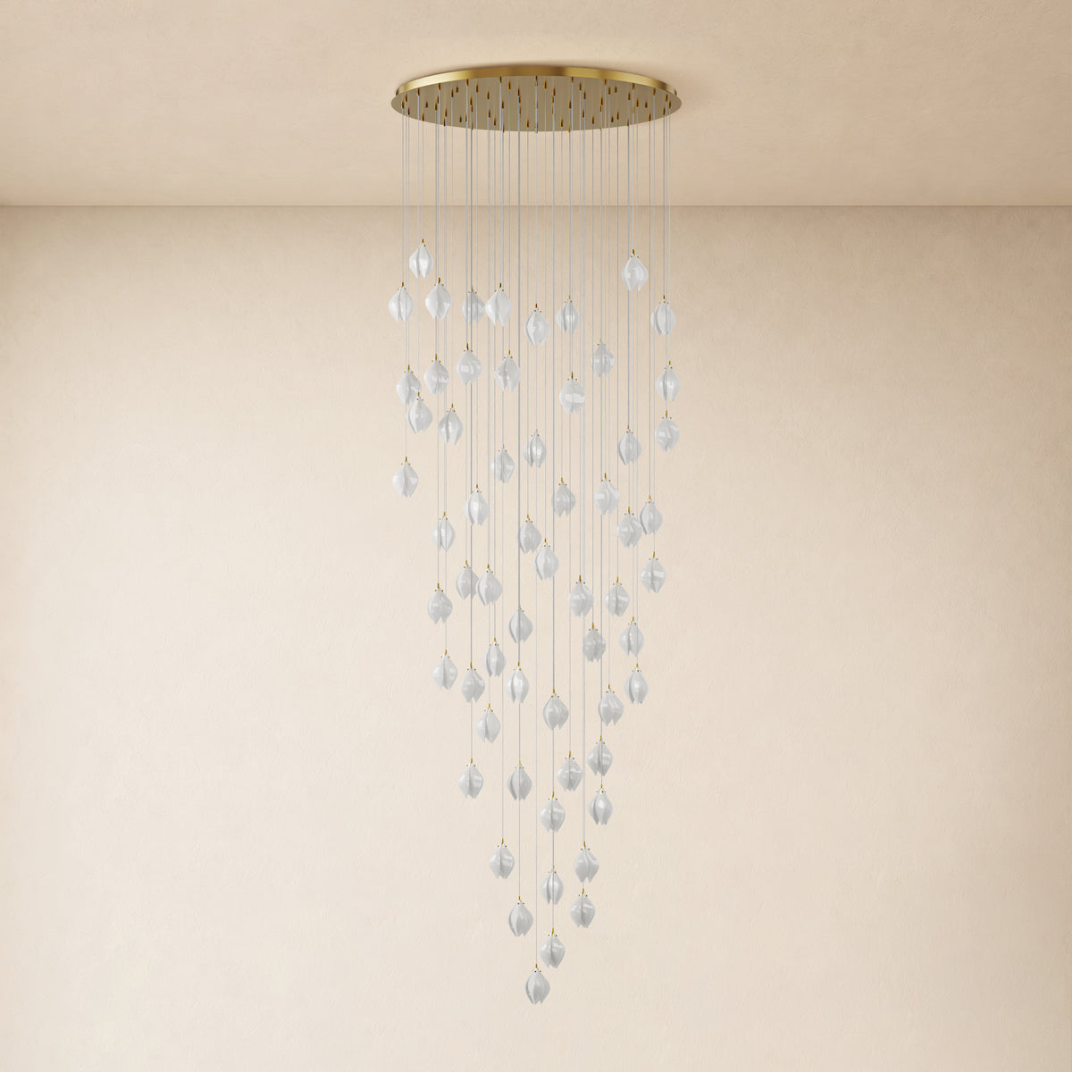 Veylune Ceramic Flower Cluster Chandelier 8"-48"D