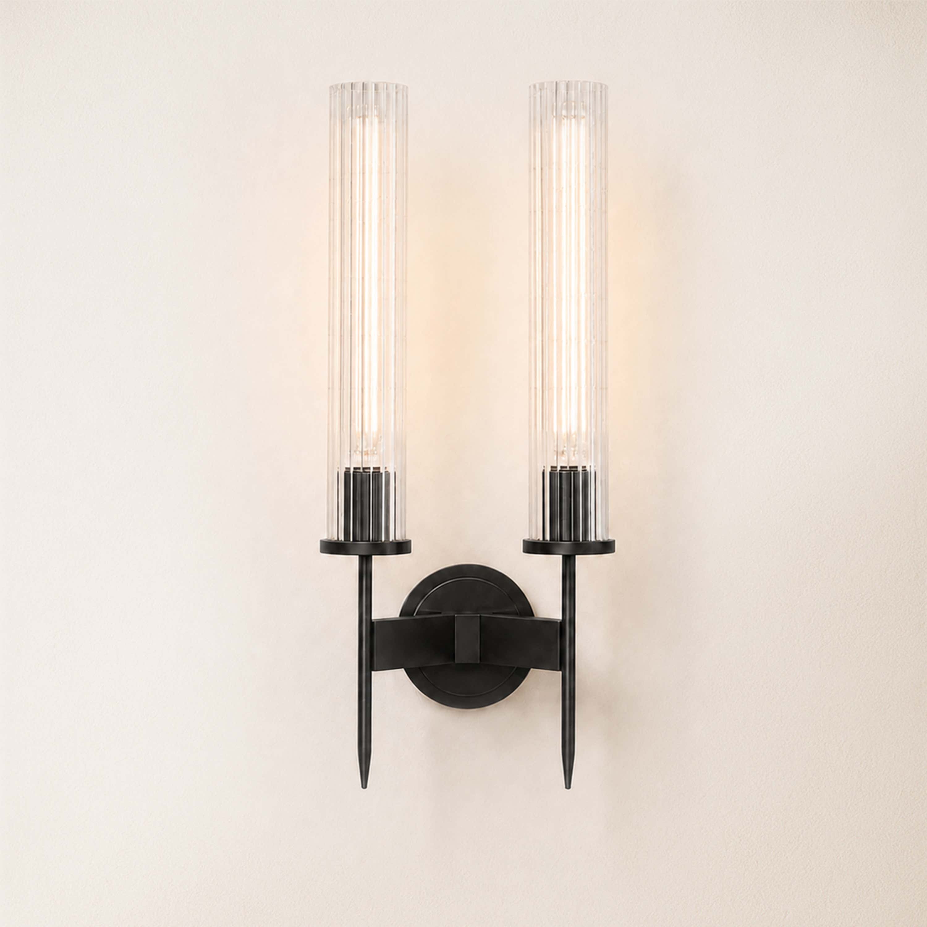 Bellmere 2 Lights Glass Wall Sconce