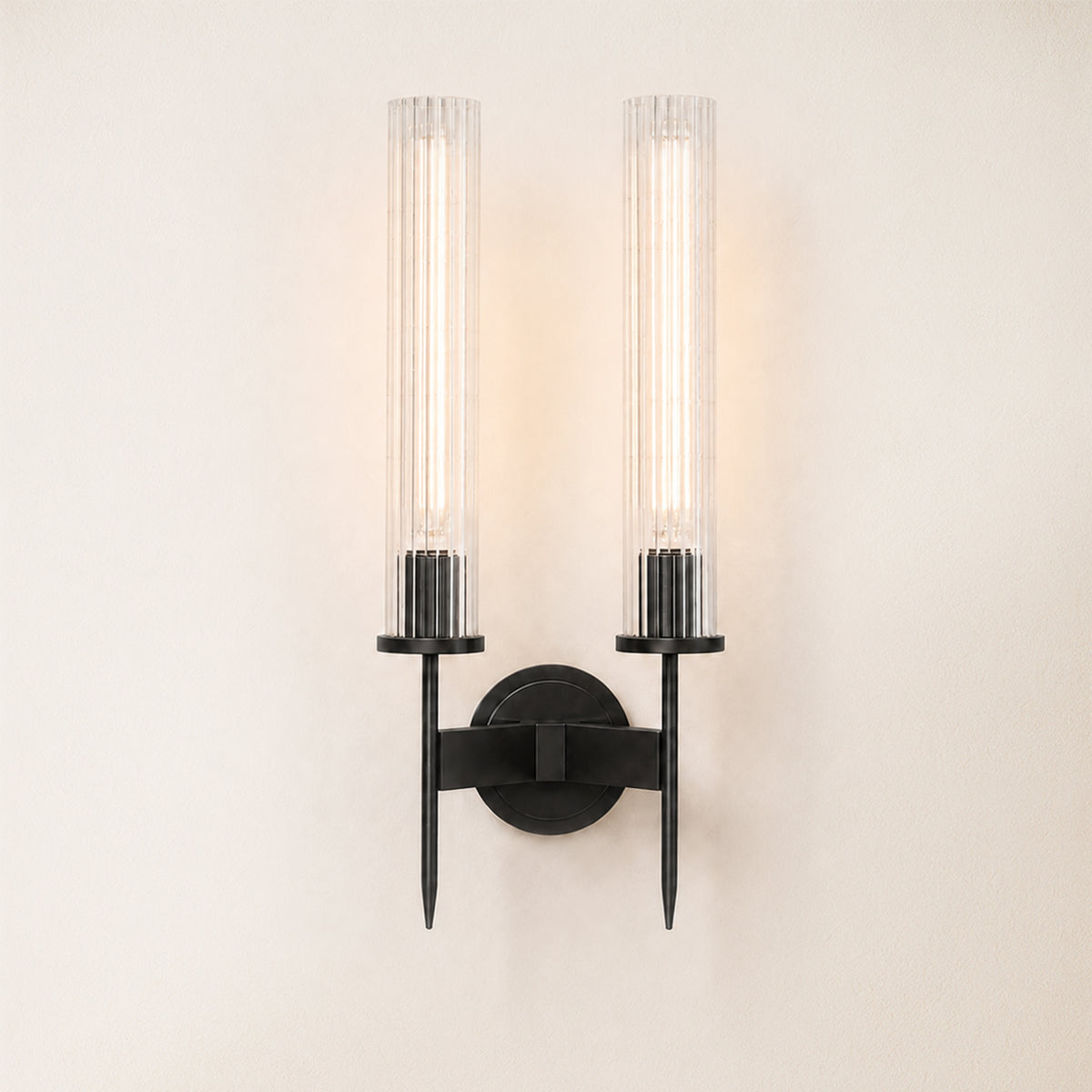 Bellmere 2 Lights Glass Wall Sconce
