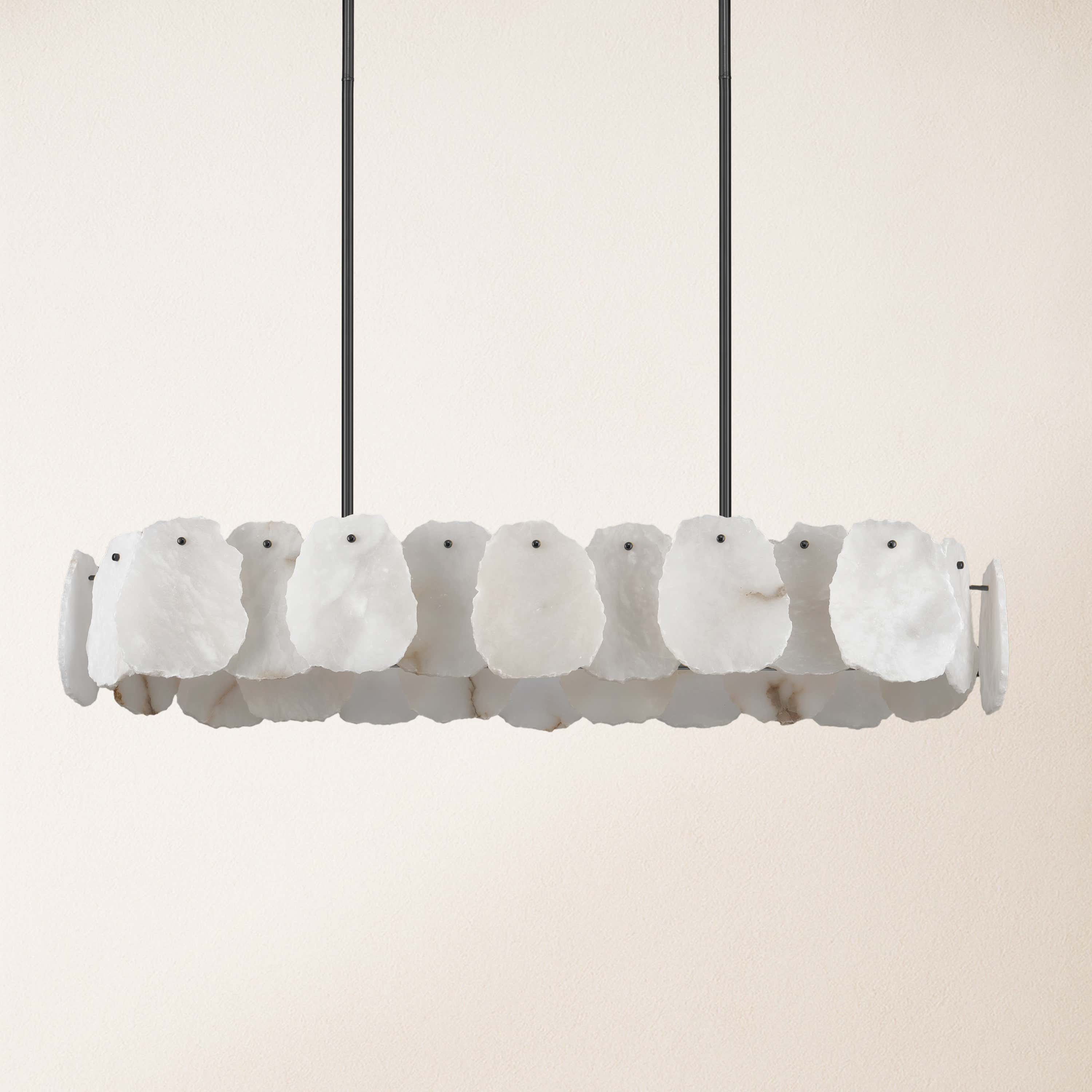 Moira Alabaster Oval Chandelier 43"W