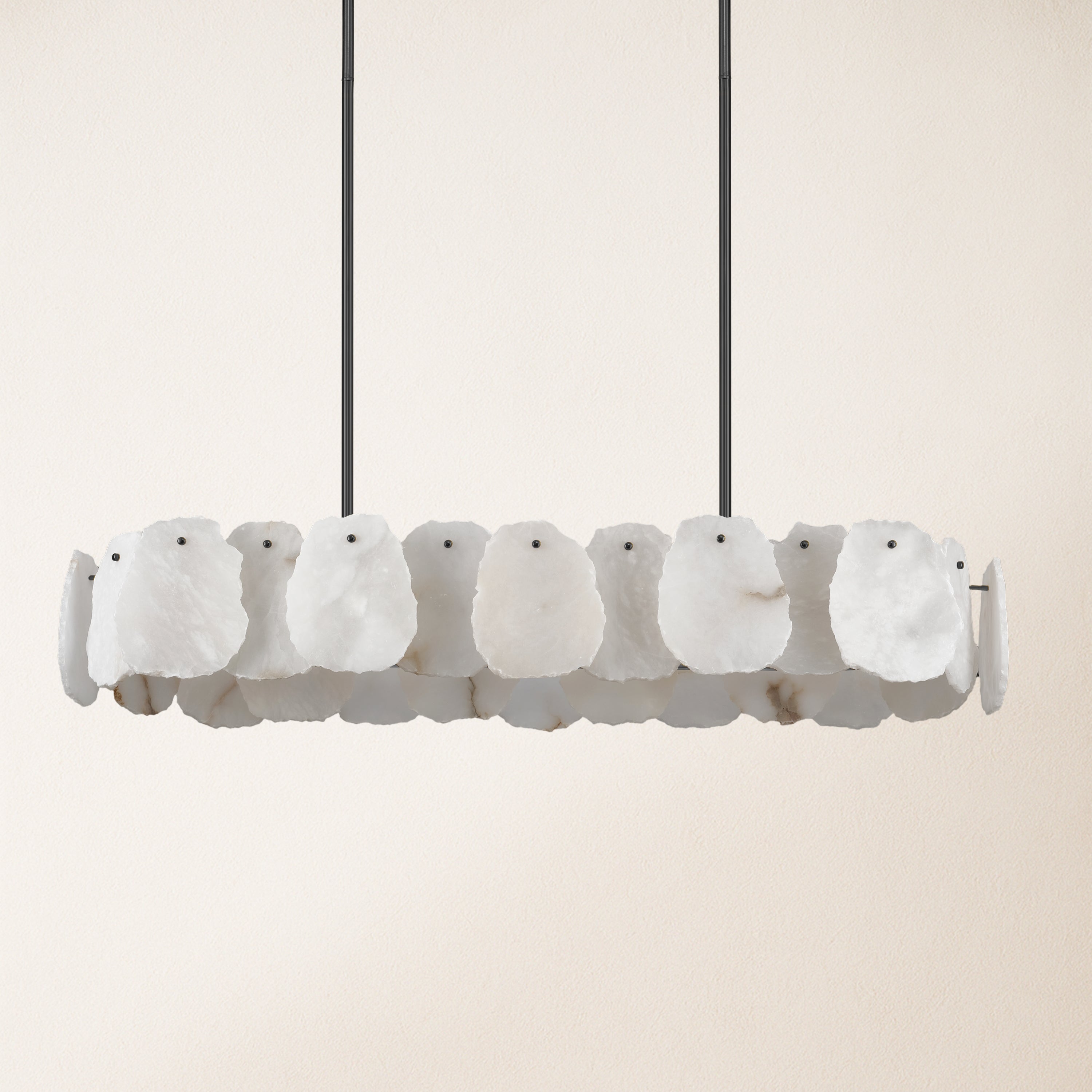 Moira Alabaster Oval Chandelier 43"W