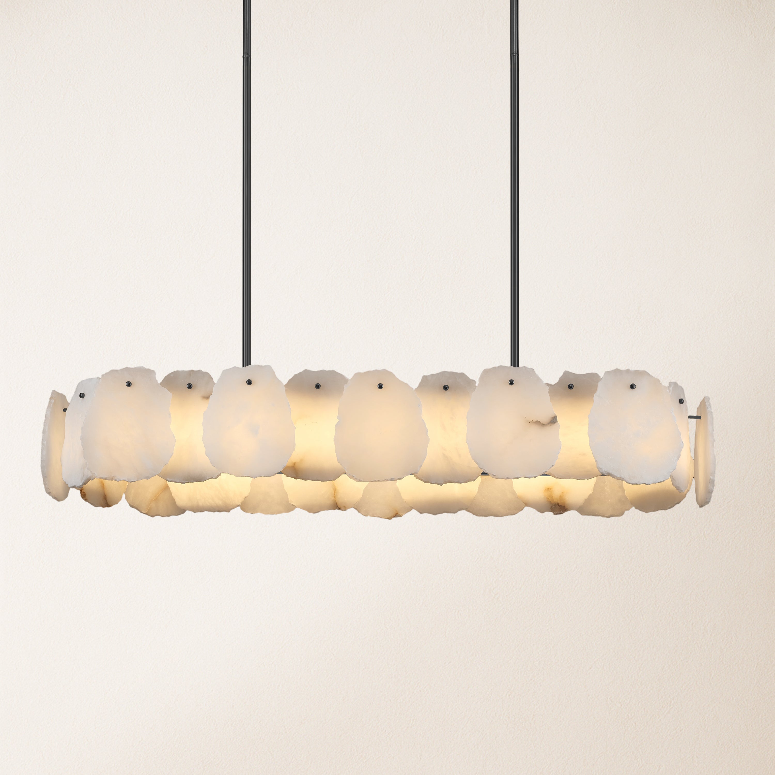 Moira Alabaster Oval Chandelier 43"W