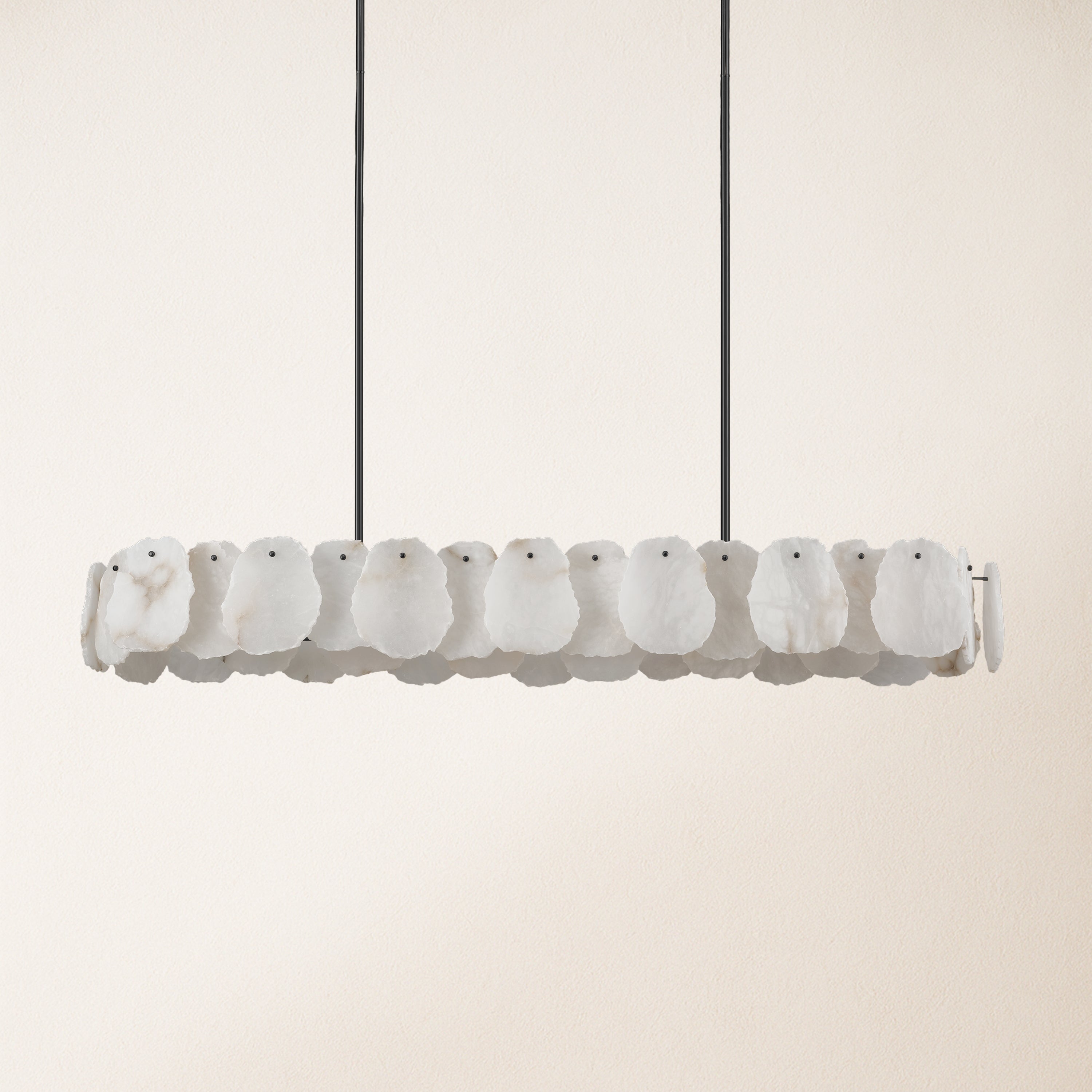 Moira Alabaster Oval Chandelier 58"W