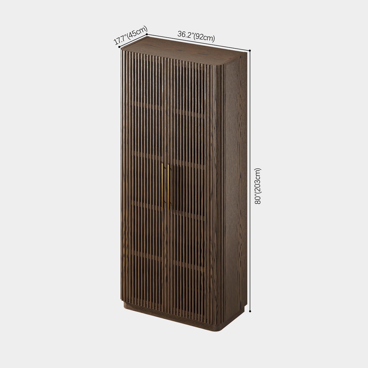 Marais Oak 89" Tall Storage Cabinet