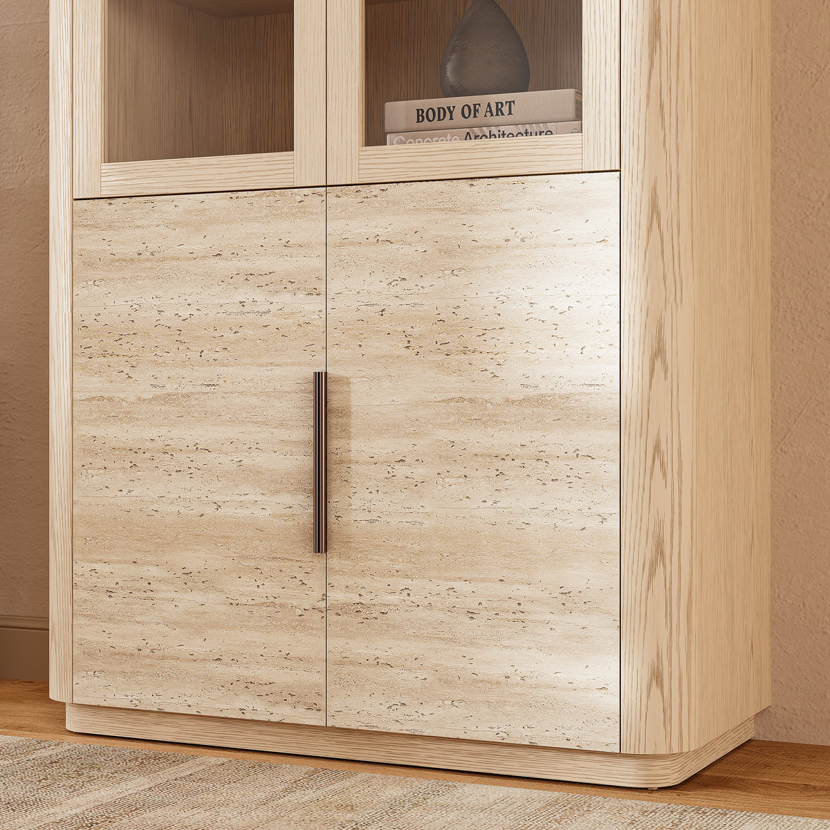 Tivoli Bookcase with Cabinet 89"H