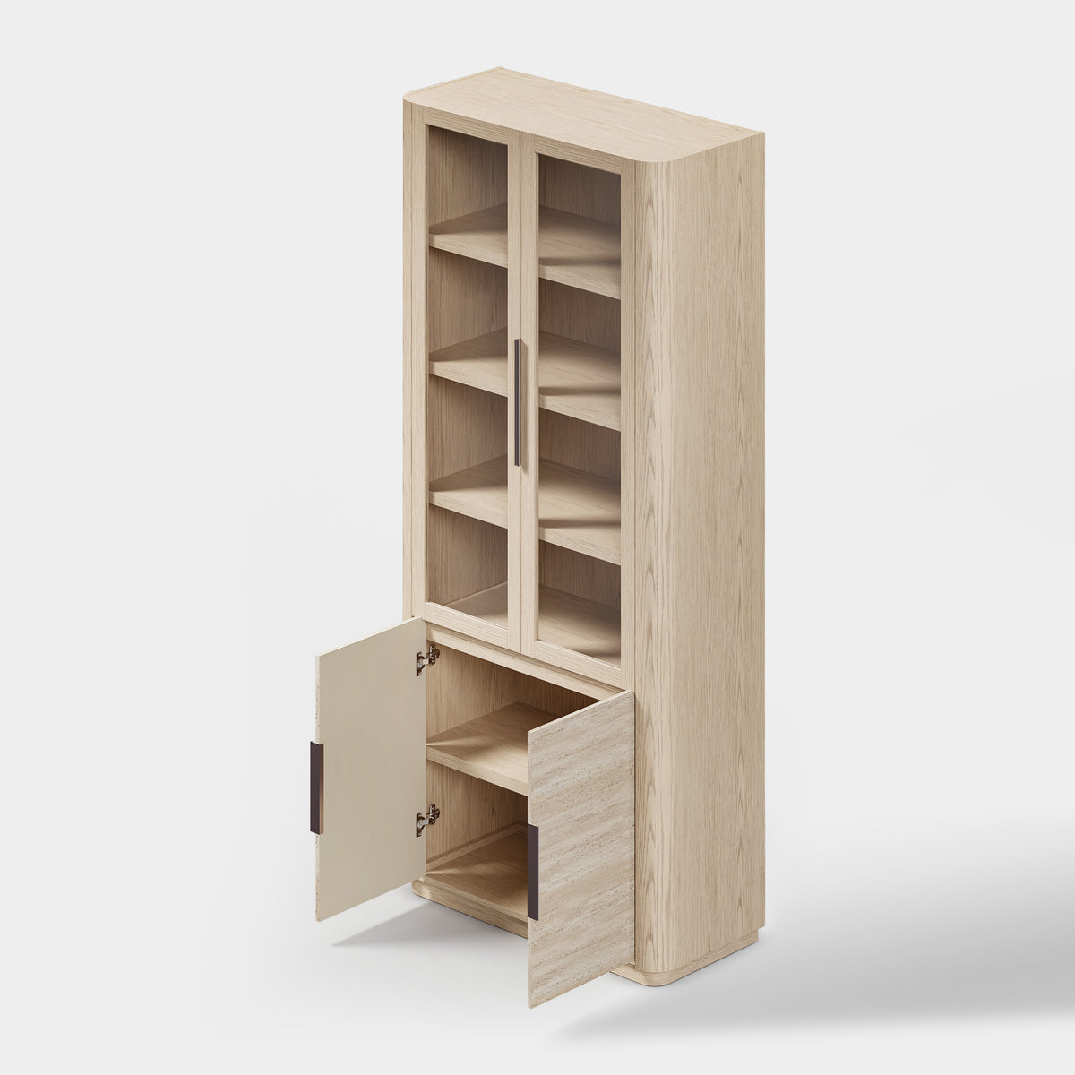 Tivoli Bookcase with Cabinet 89"H