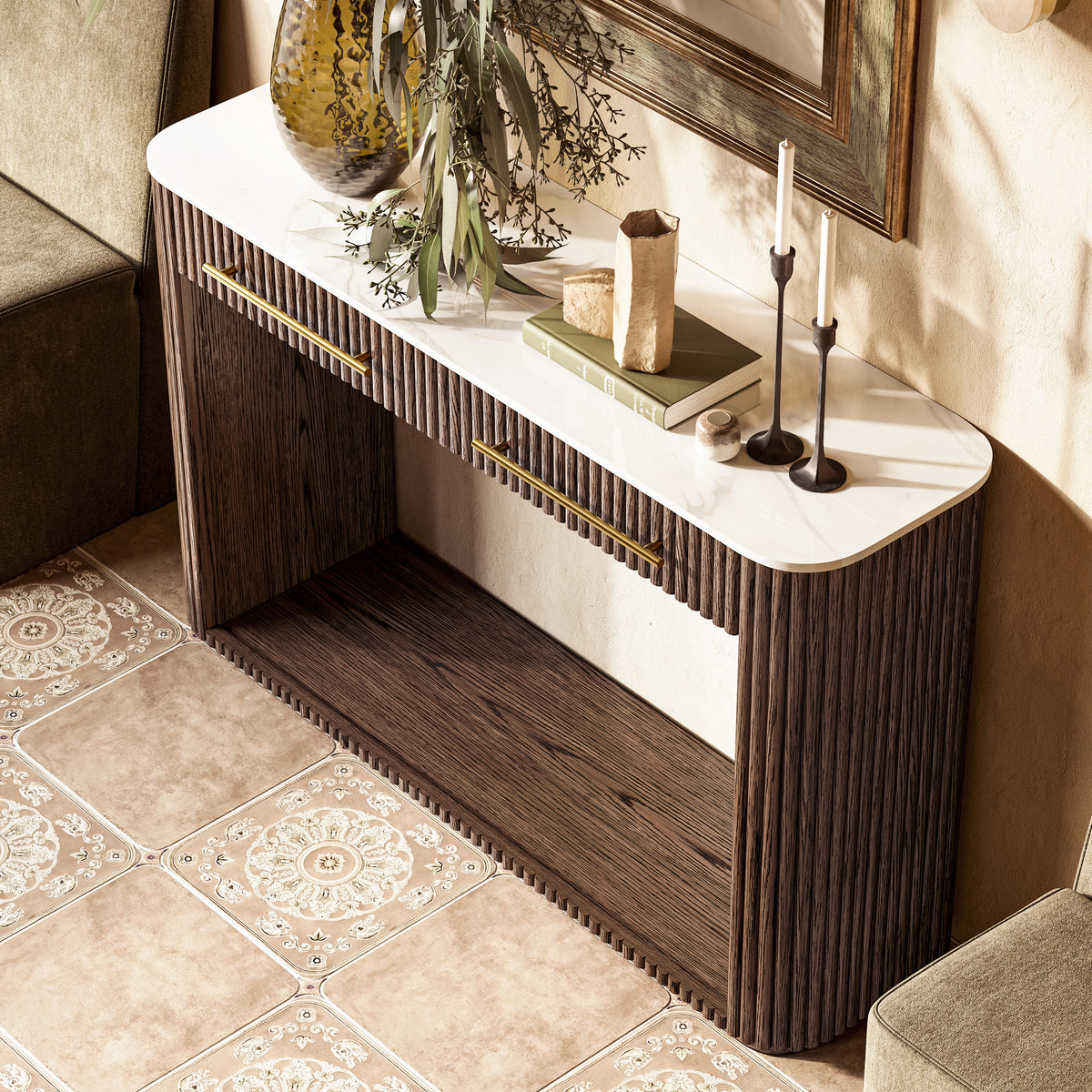 Riley Sintered Stone Console Table 47"W
