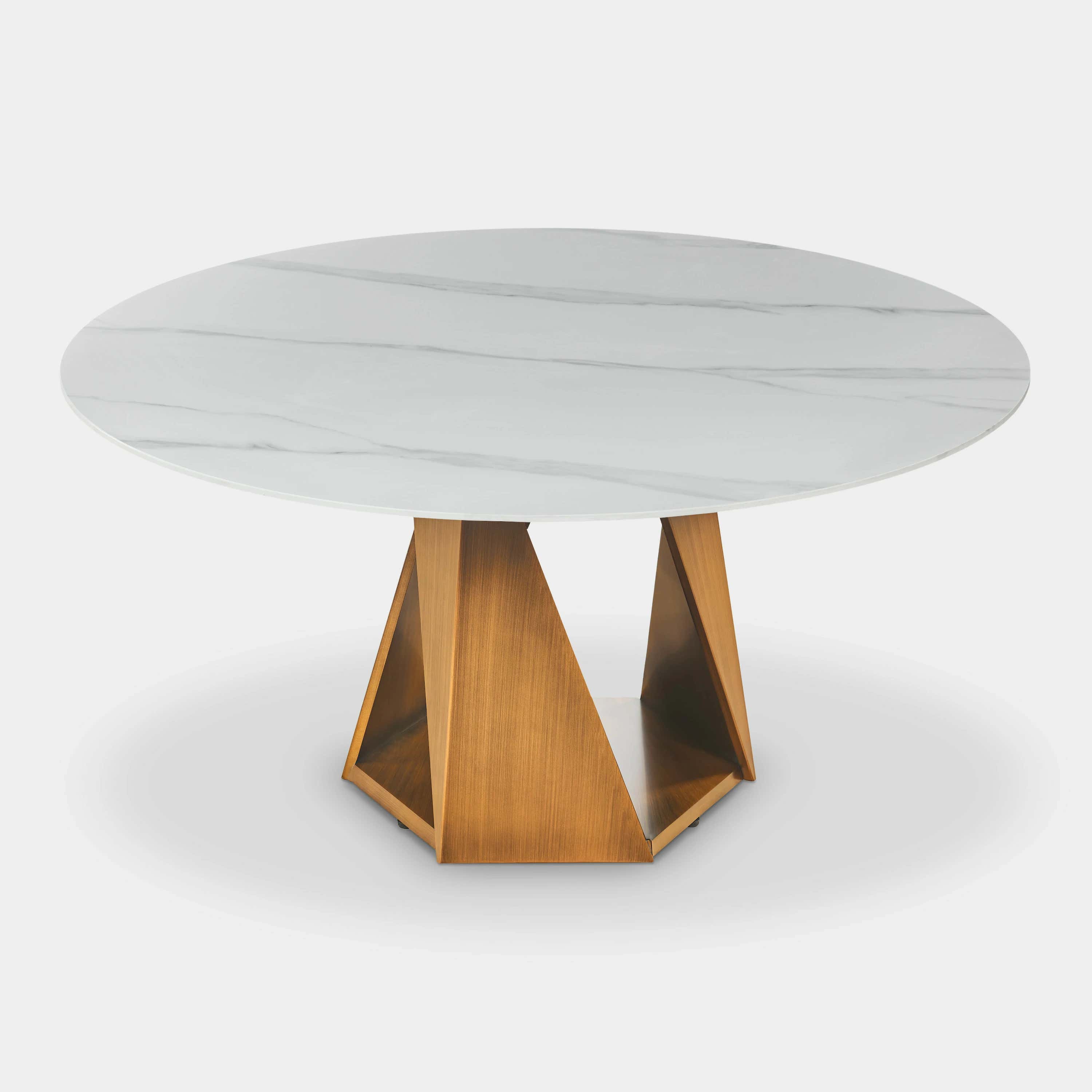 Aurelia Sintered Stone Round Dining Table 59"