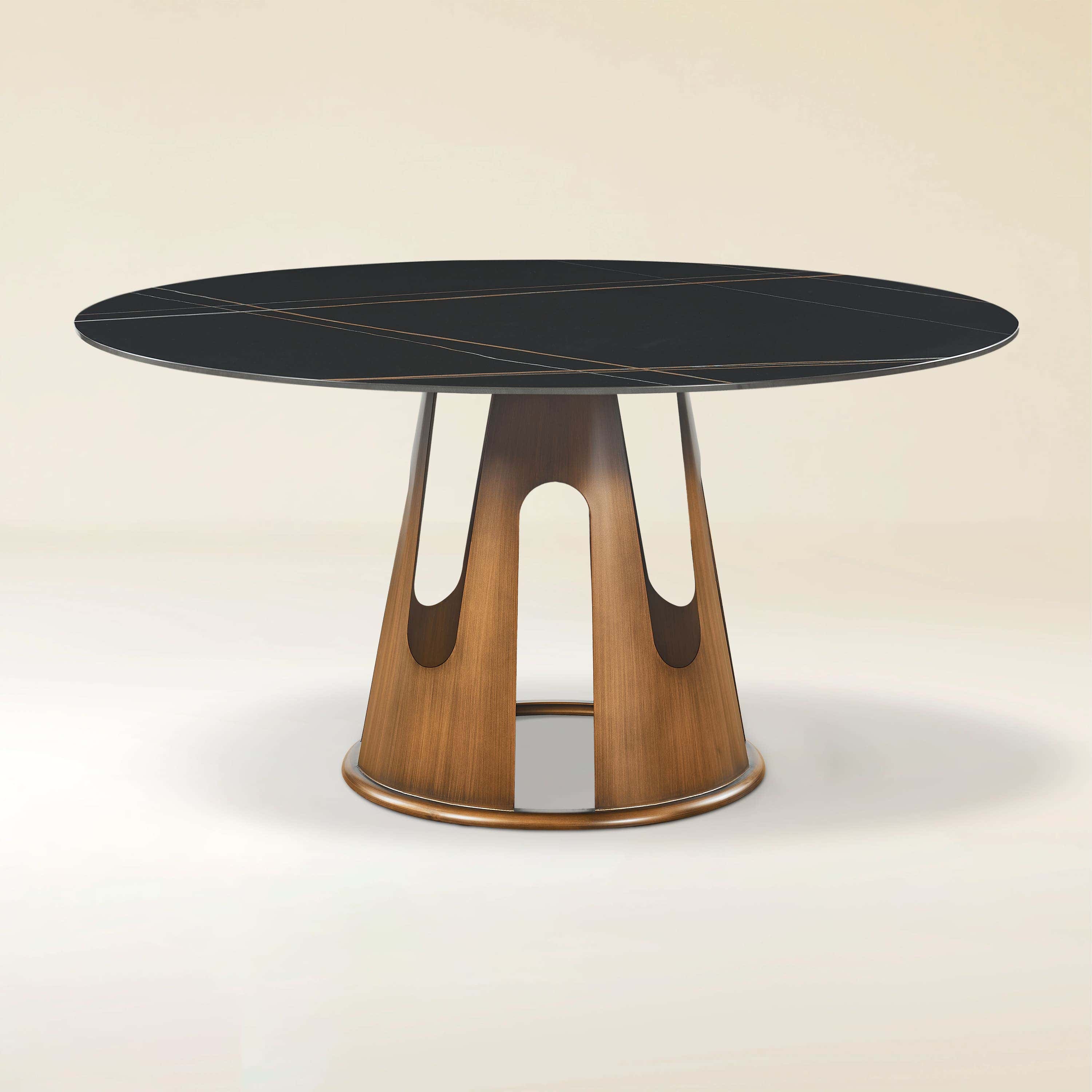 Lyra Sintered Stone Round Dining Table 59"