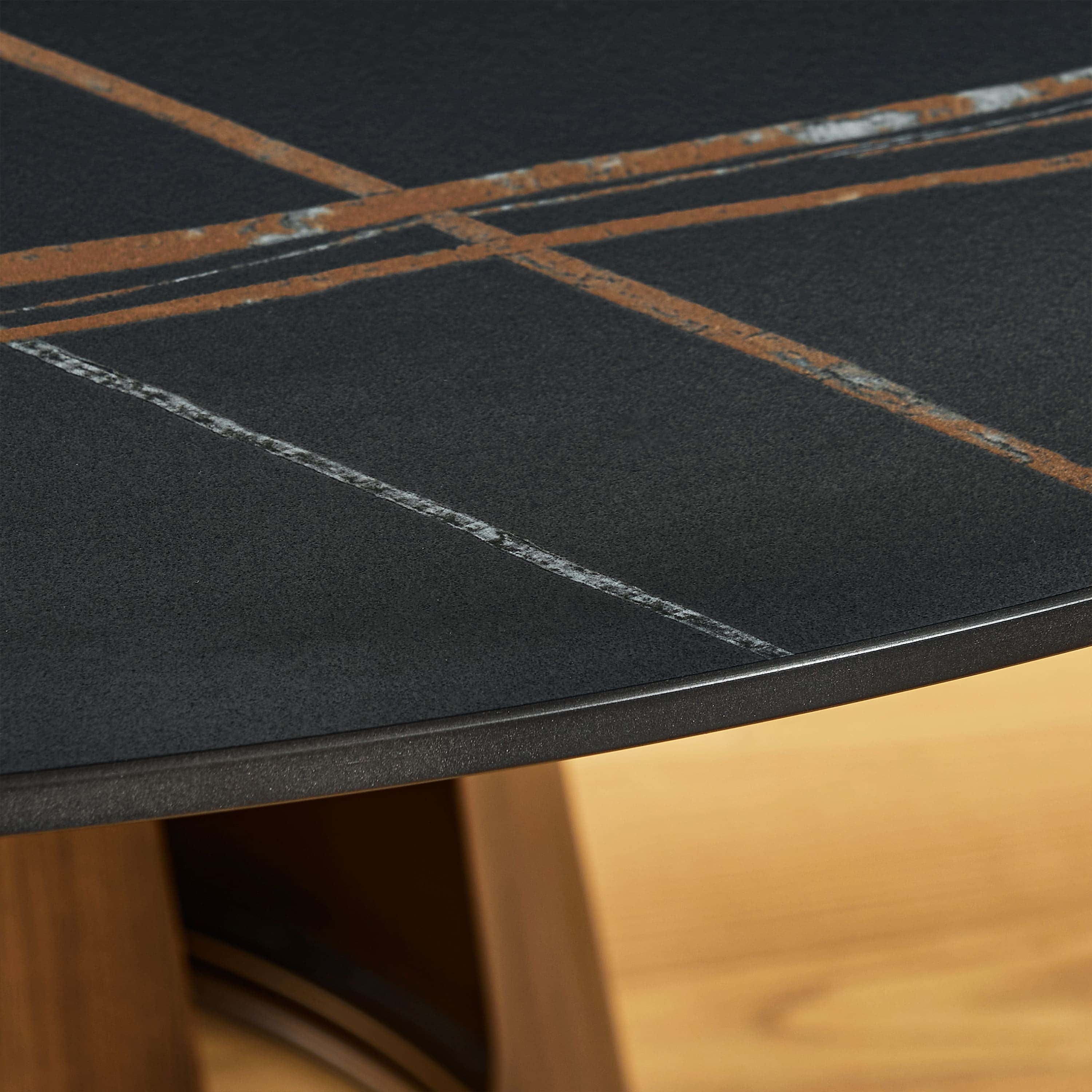 Lyra Sintered Stone Round Dining Table 59"