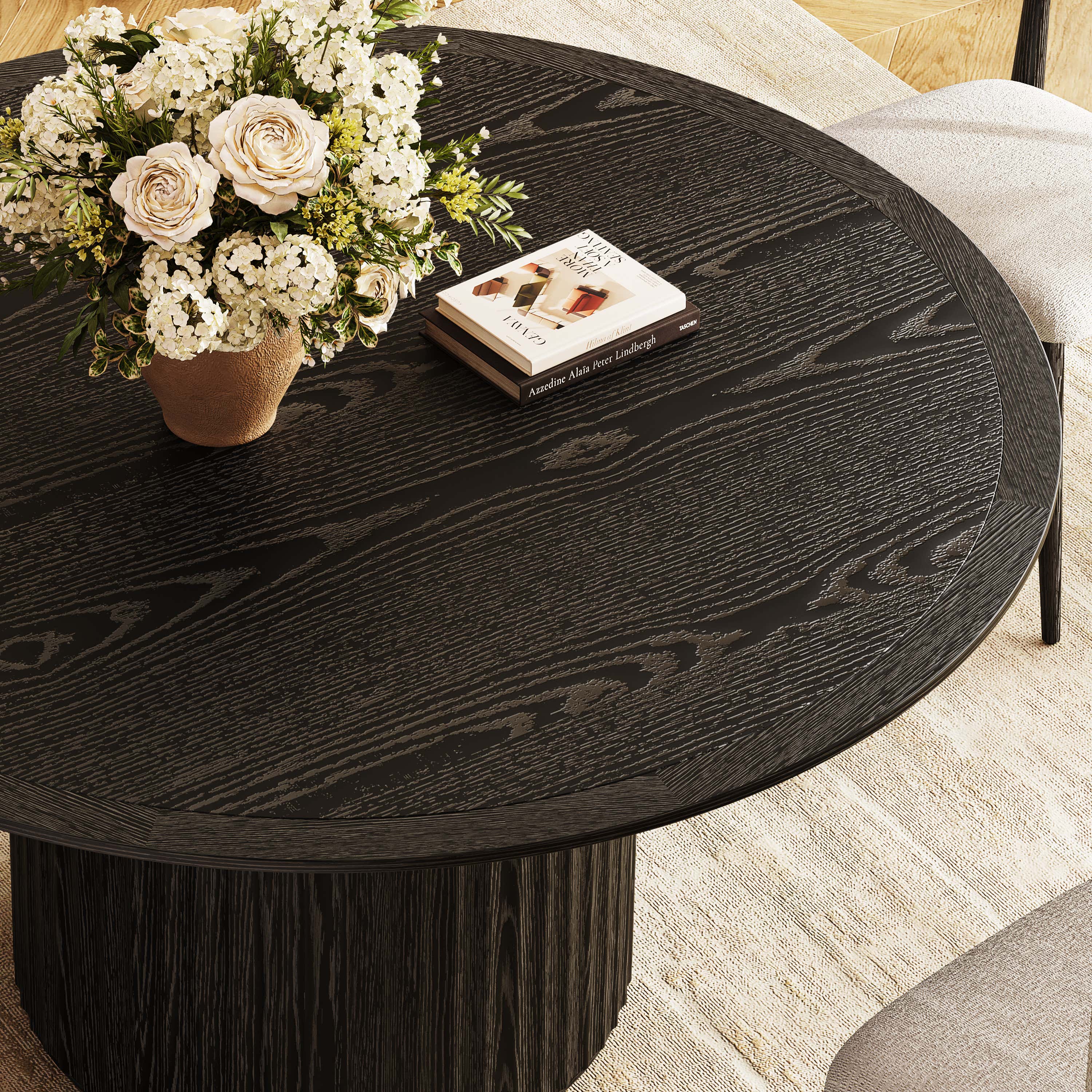 Aurelius Fluted Round Dining Table 60"W