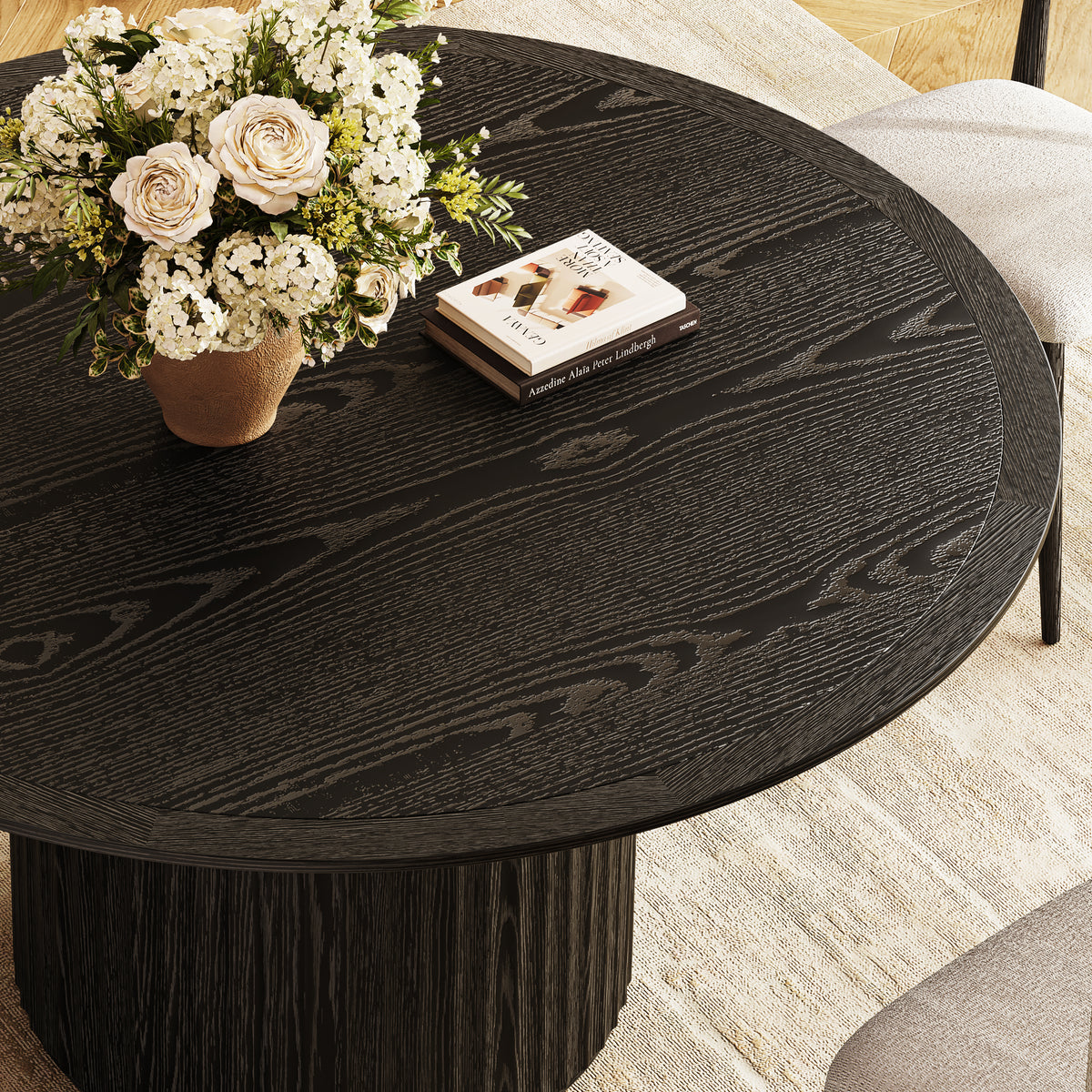 Aurelius Fluted Round Dining Table 60"W