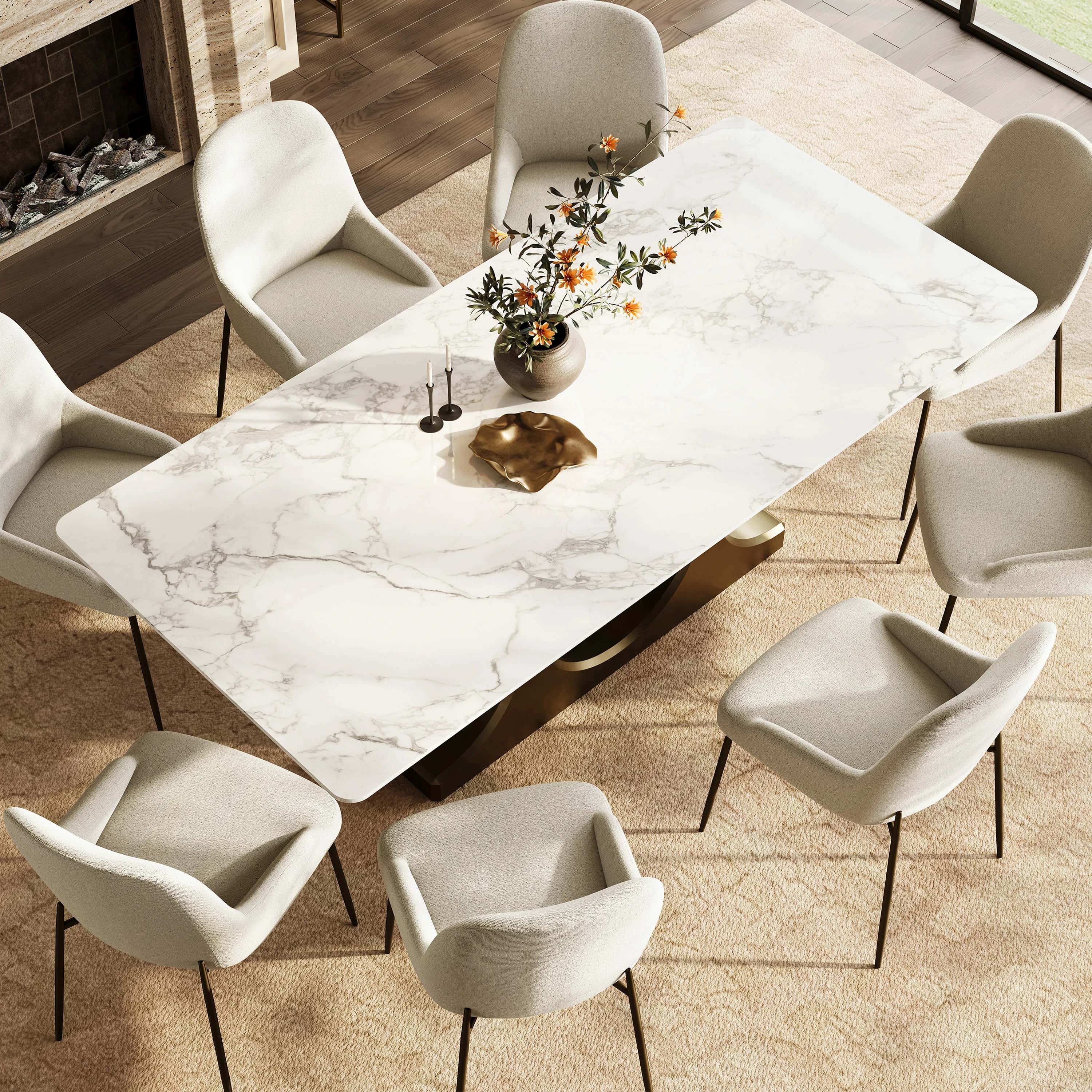 Calder U-Shape Dining Table 84"