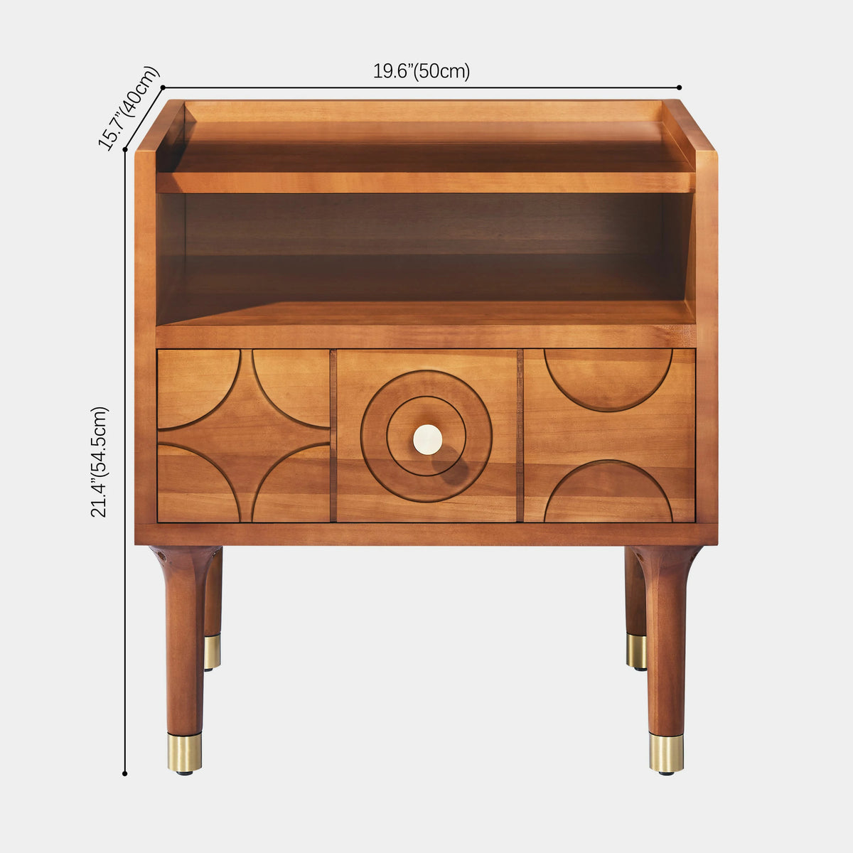 Rive Gauche Poplar Solidwood Nightstand 20"W