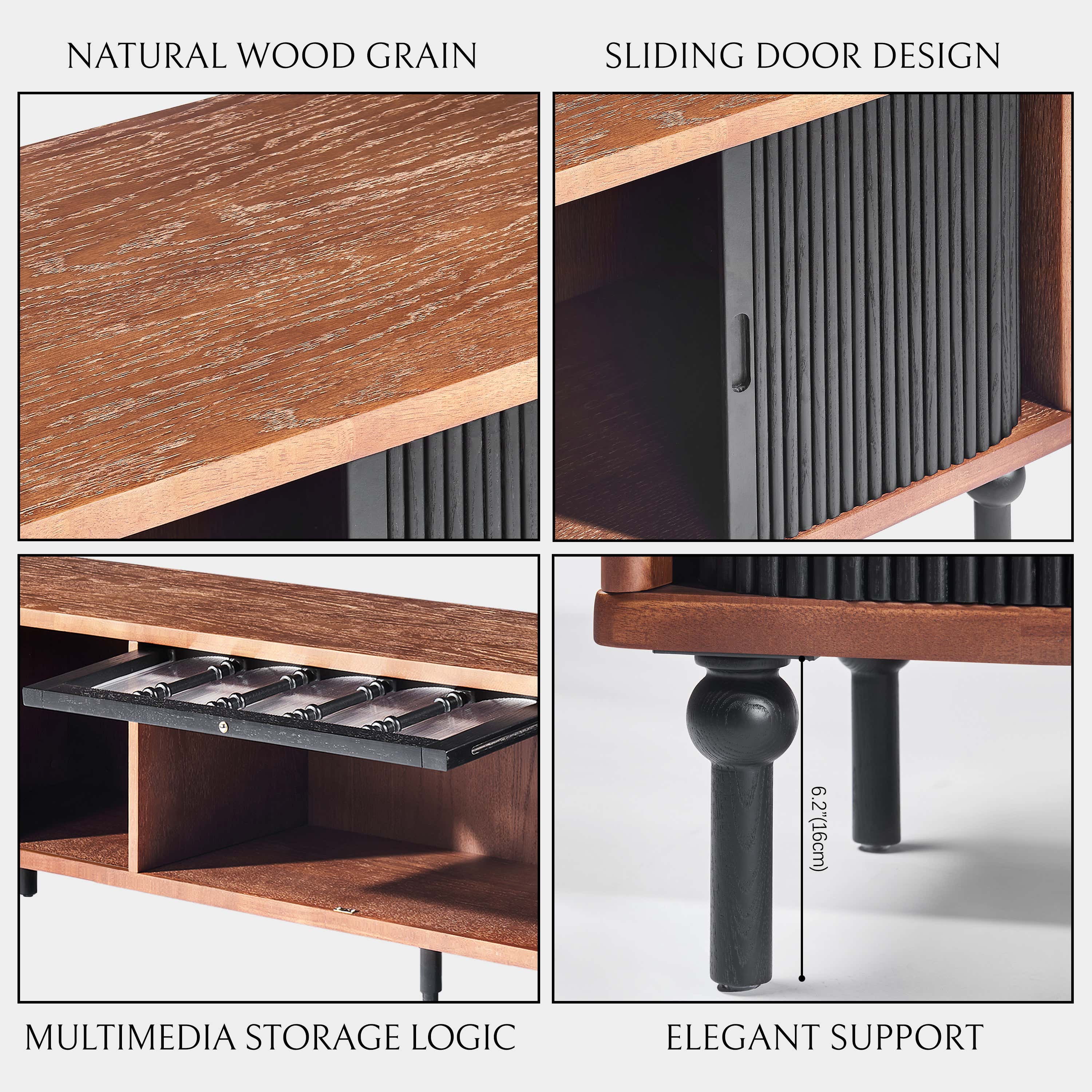 Marais Oak Media Console 78"