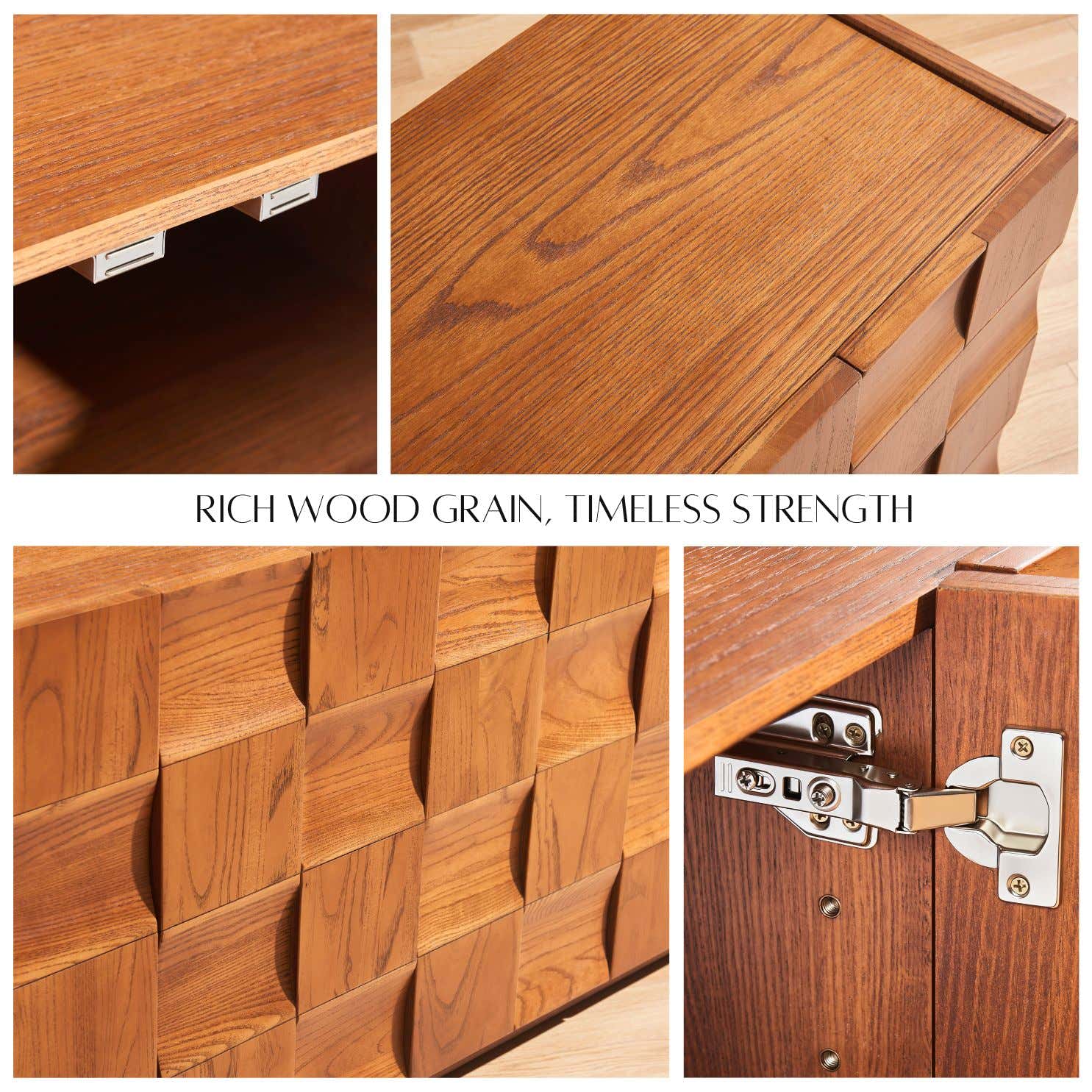 Terra Cube Emboss Media Console 71”