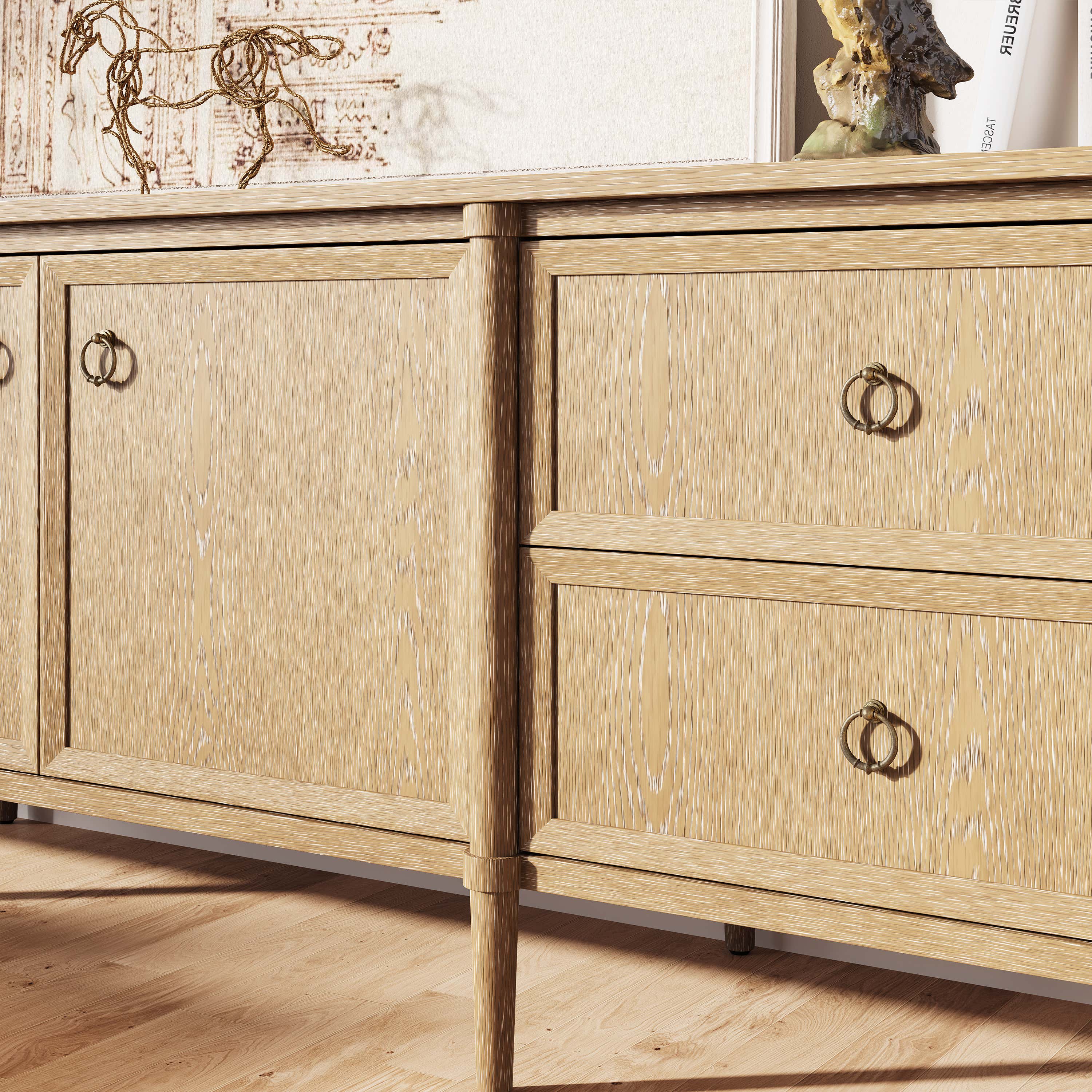 Maison Oak Media Console 84"