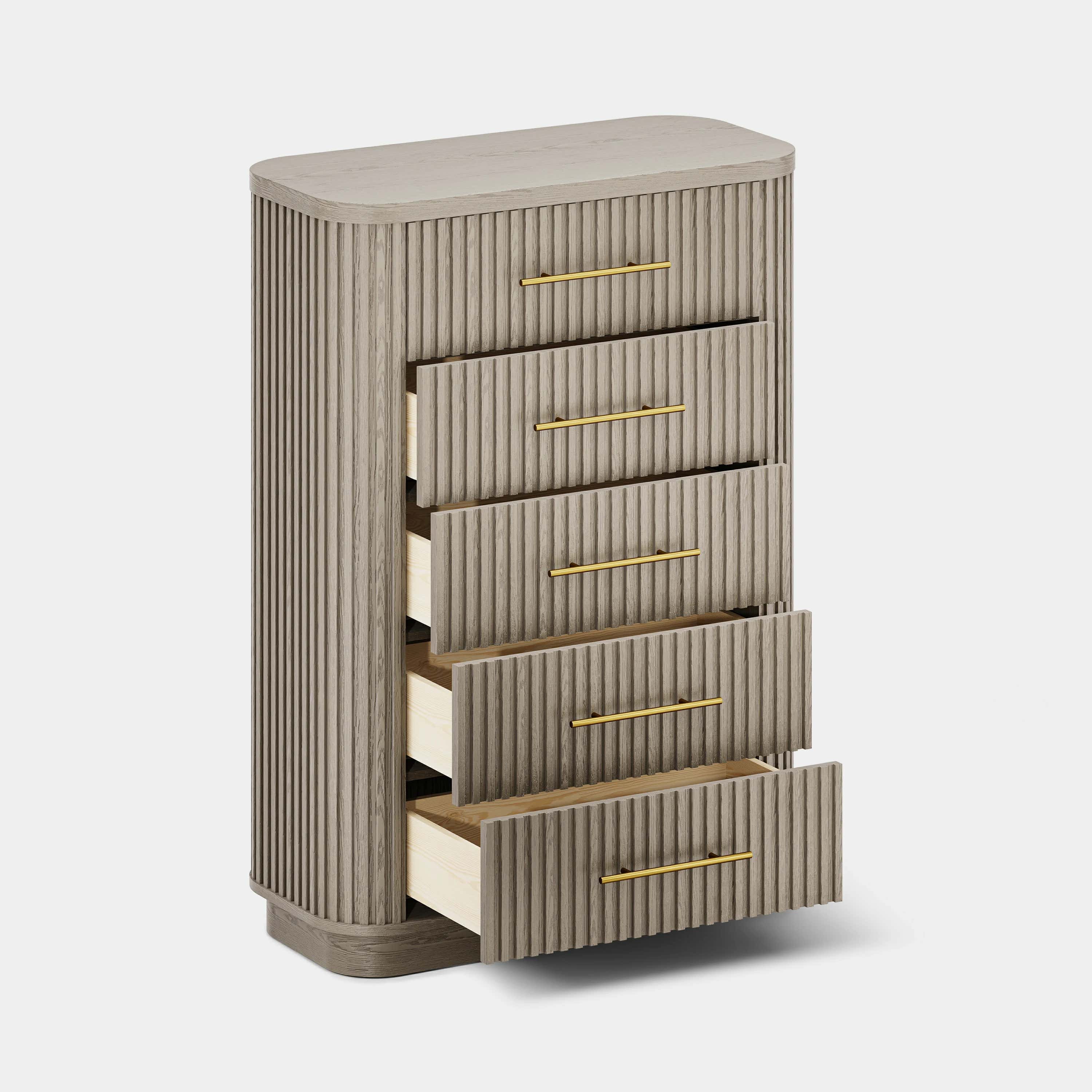 Sinclair Fluted 5-Drawer Chest 39"W