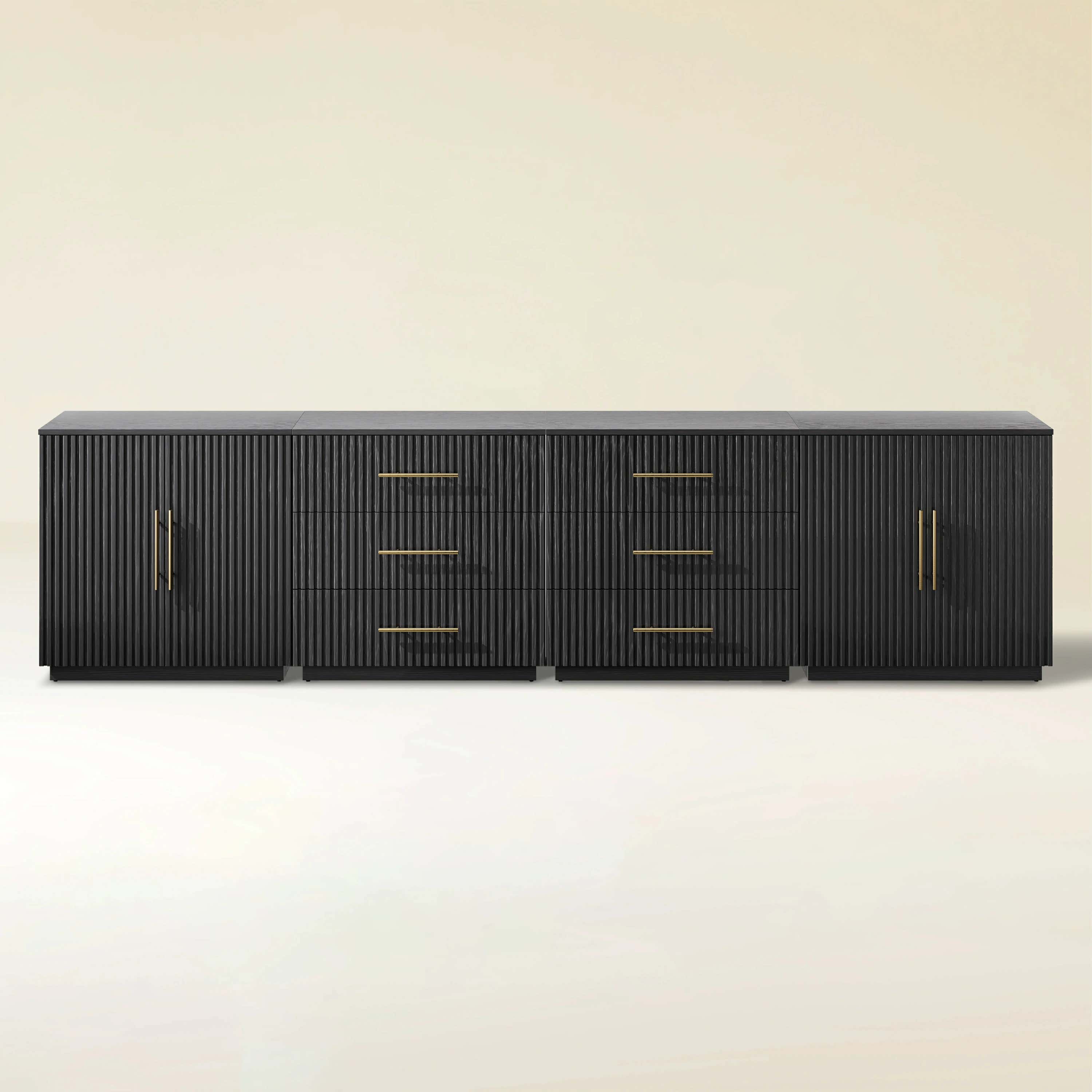 Holt Oak Modular Media Console (Set of 4)