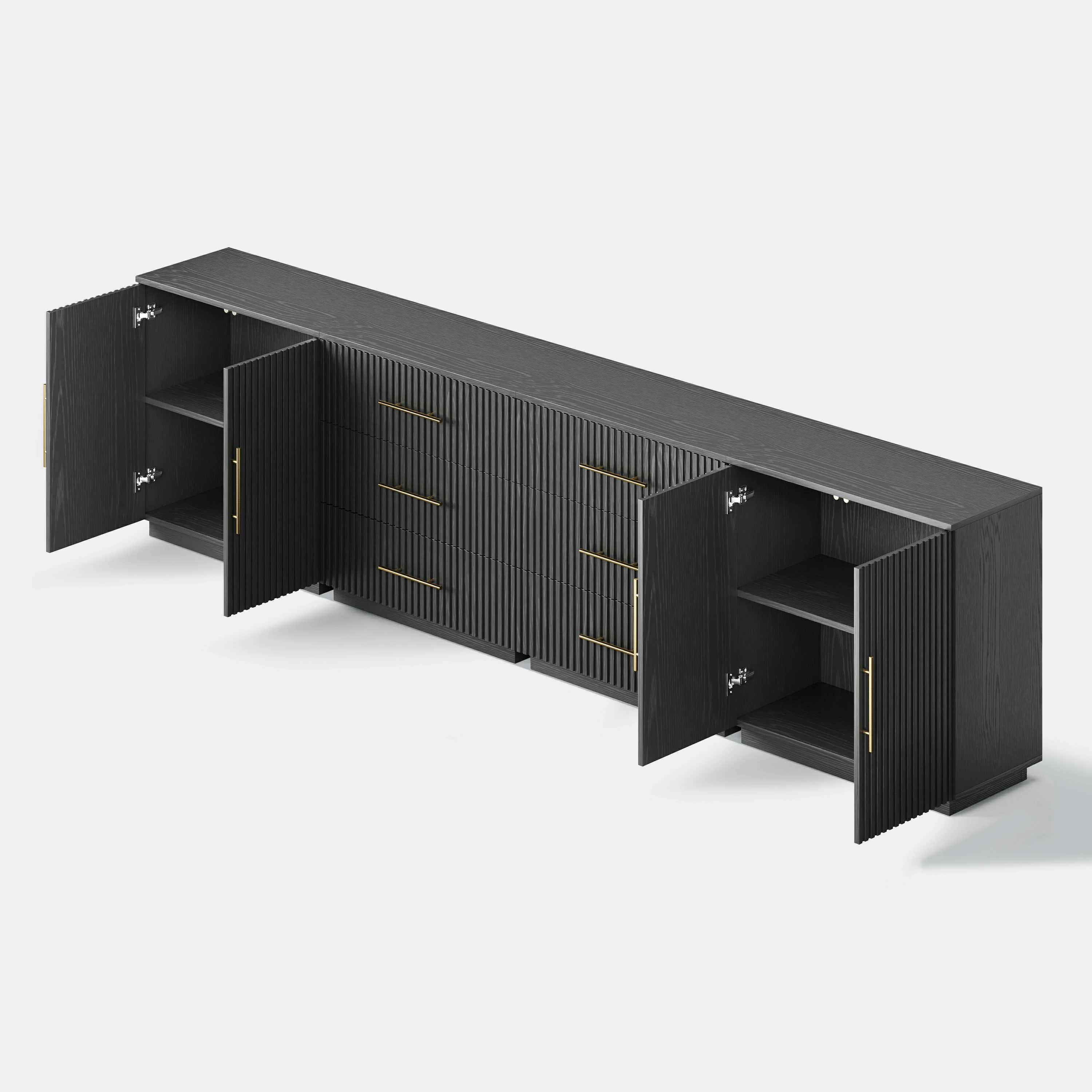Holt Oak Modular Media Console (Set of 4)