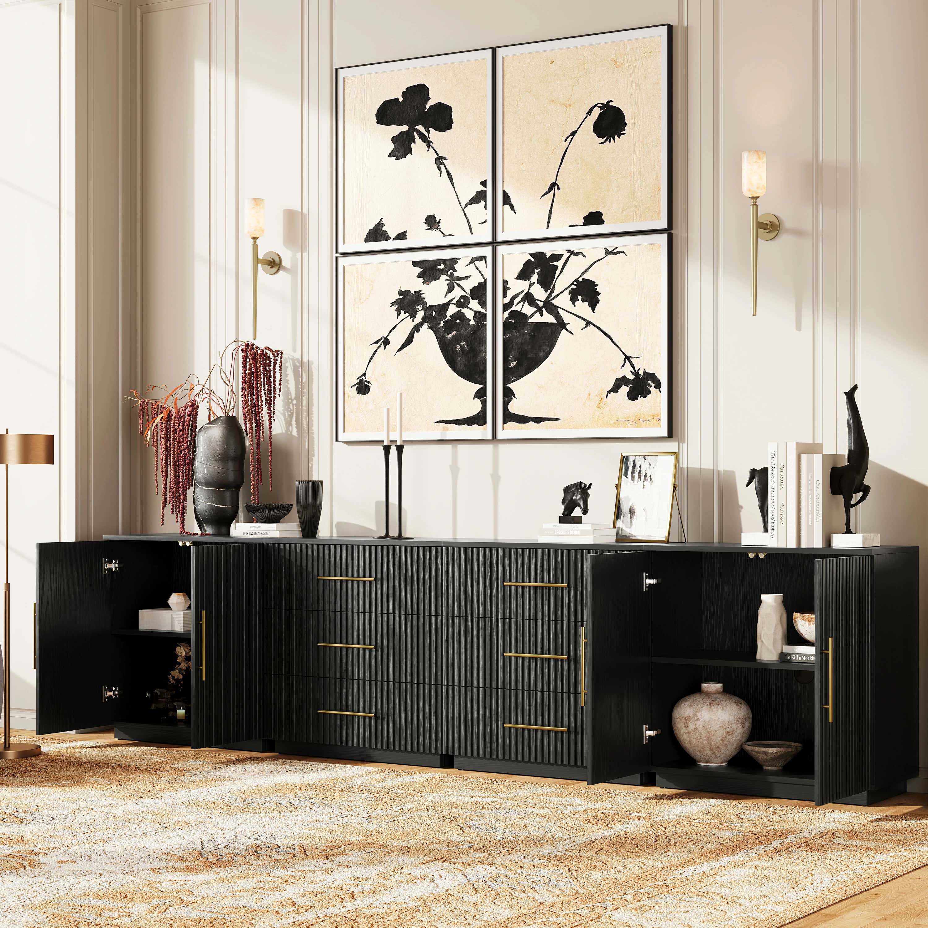 Holt Oak Modular Media Console (Set of 4)