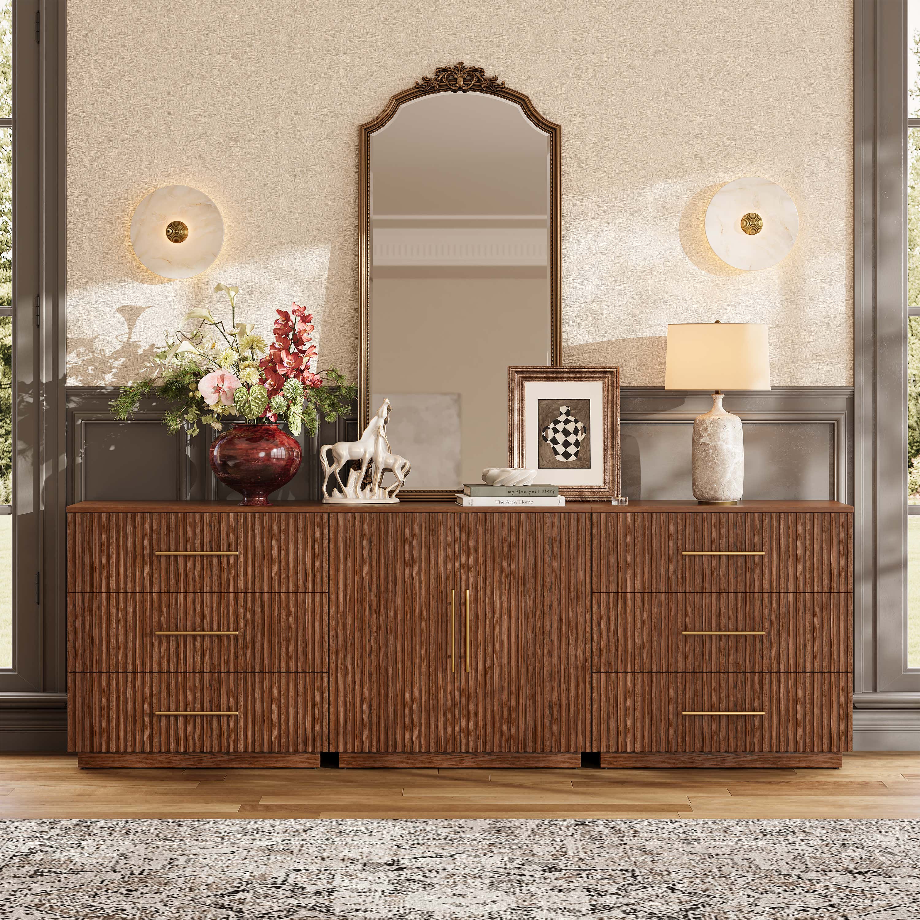 Holt Oak Modular Media Console (Set of 3)