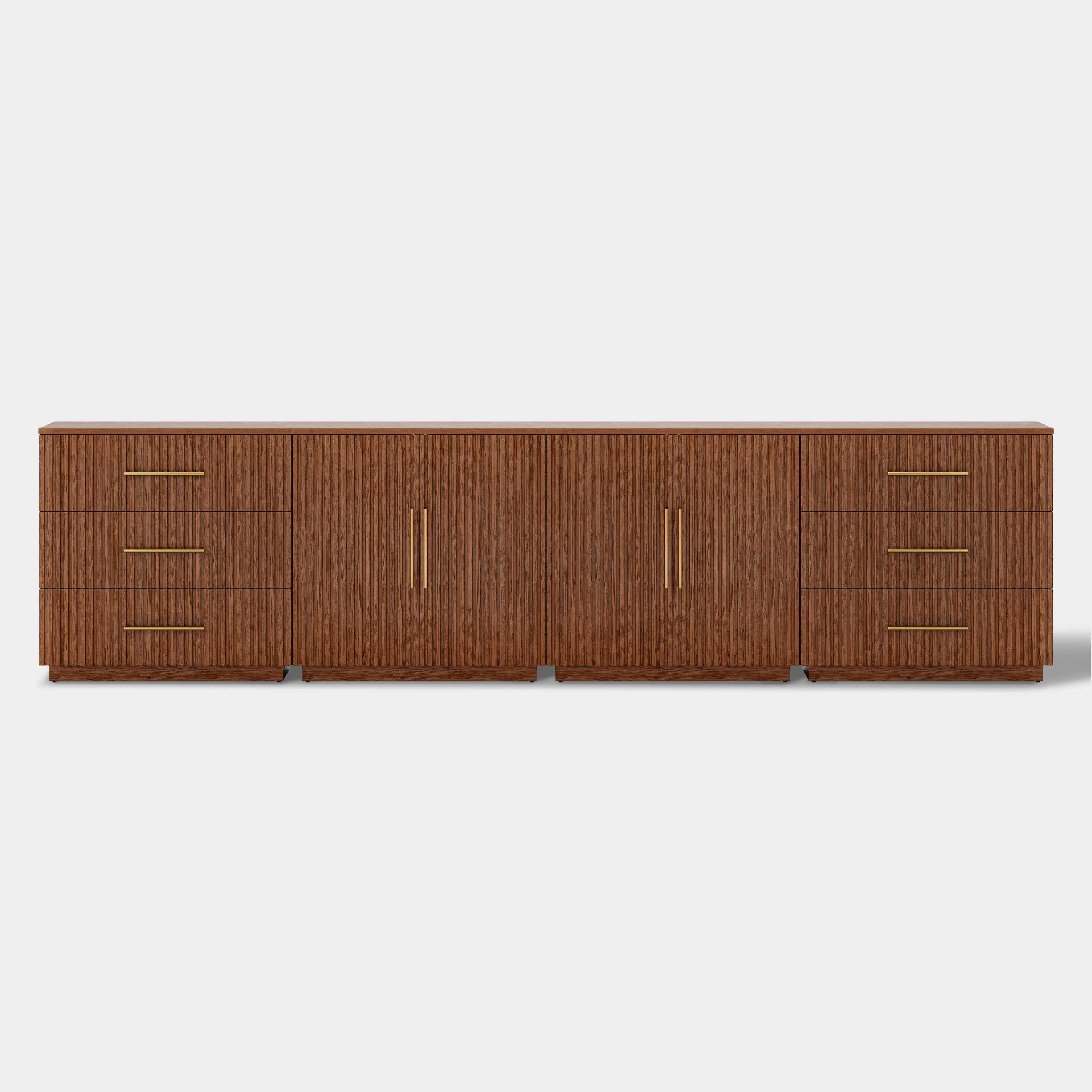 Holt Oak Modular Media Console (Set of 4)