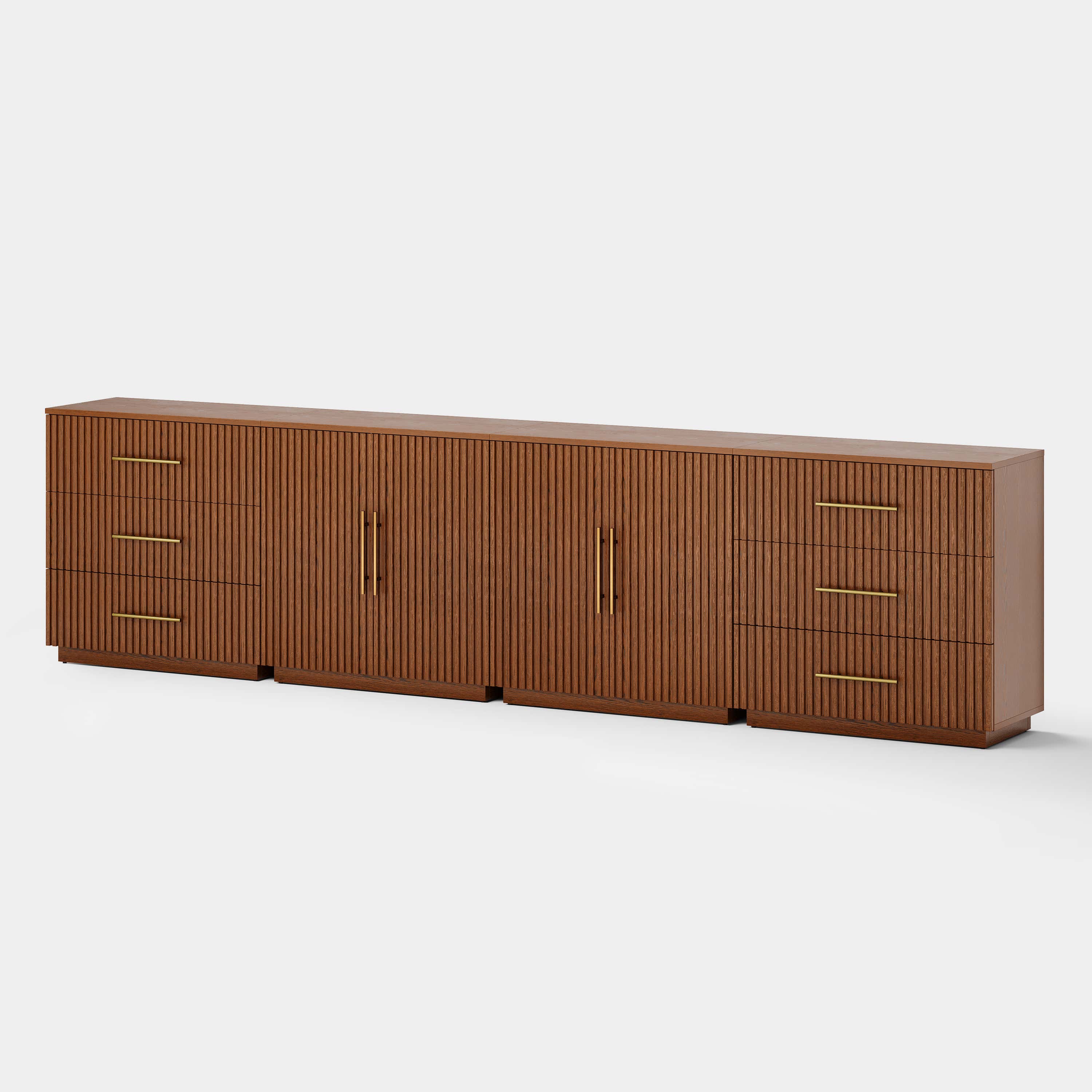Holt Oak Modular Media Console (Set of 4)
