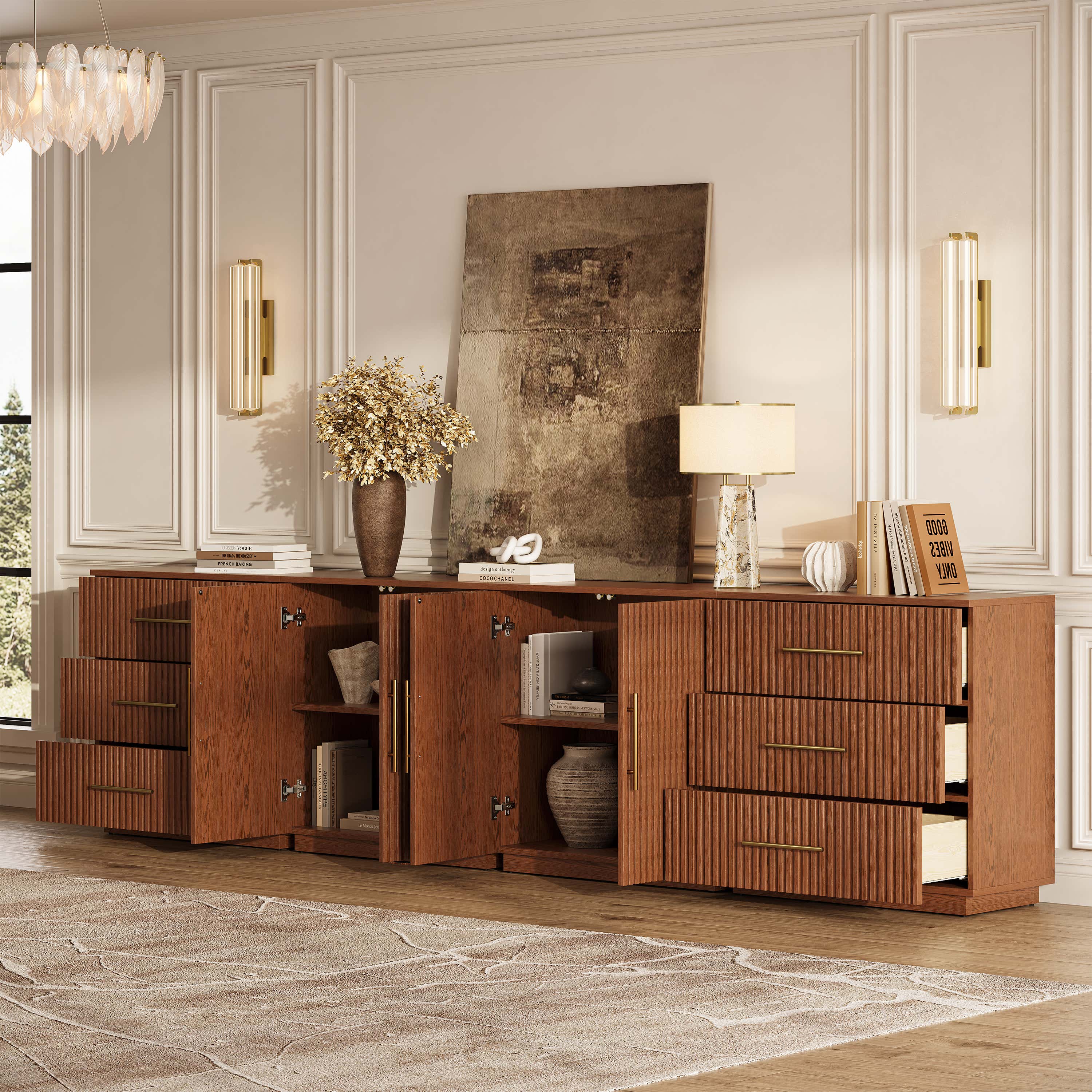 Holt Oak Modular Media Console (Set of 4)
