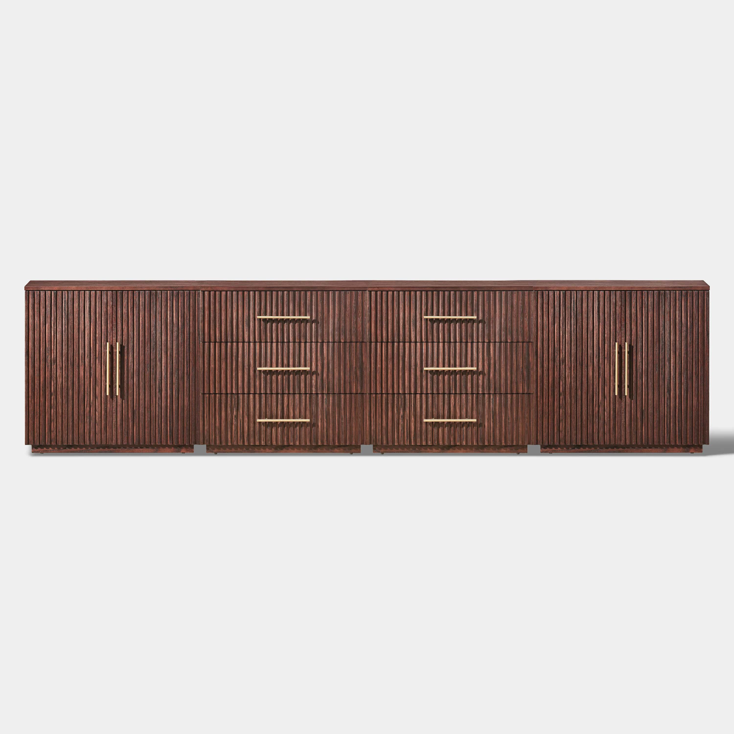 Holt Oak Modular Media Console (Set of 4)