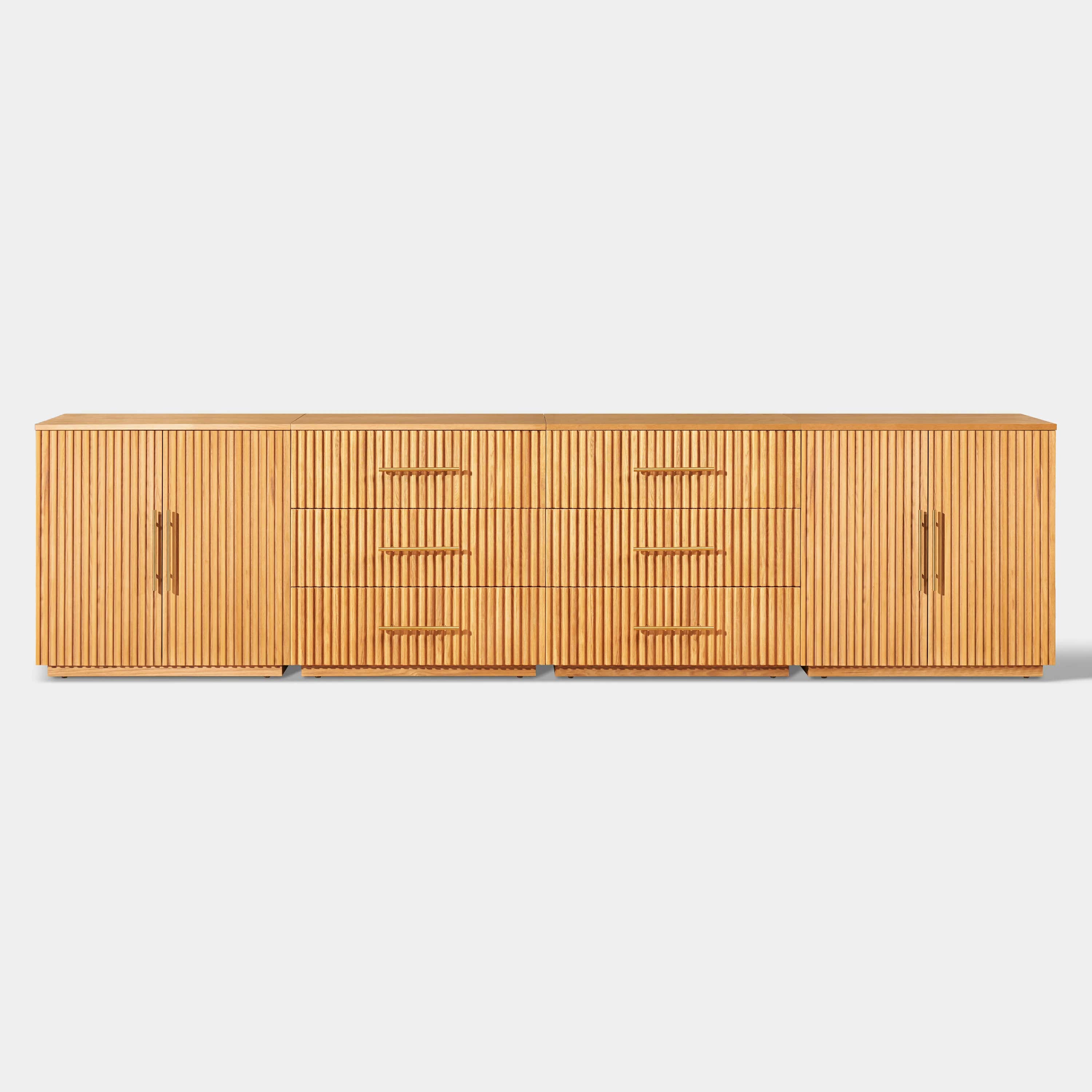 Holt Oak Modular Media Console (Set of 4)