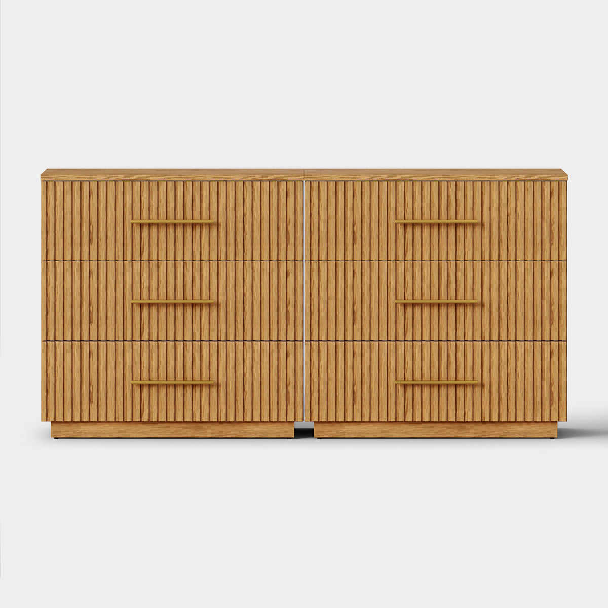 Holt 63“ Oak 6-Drawer Chest(Set of 2)