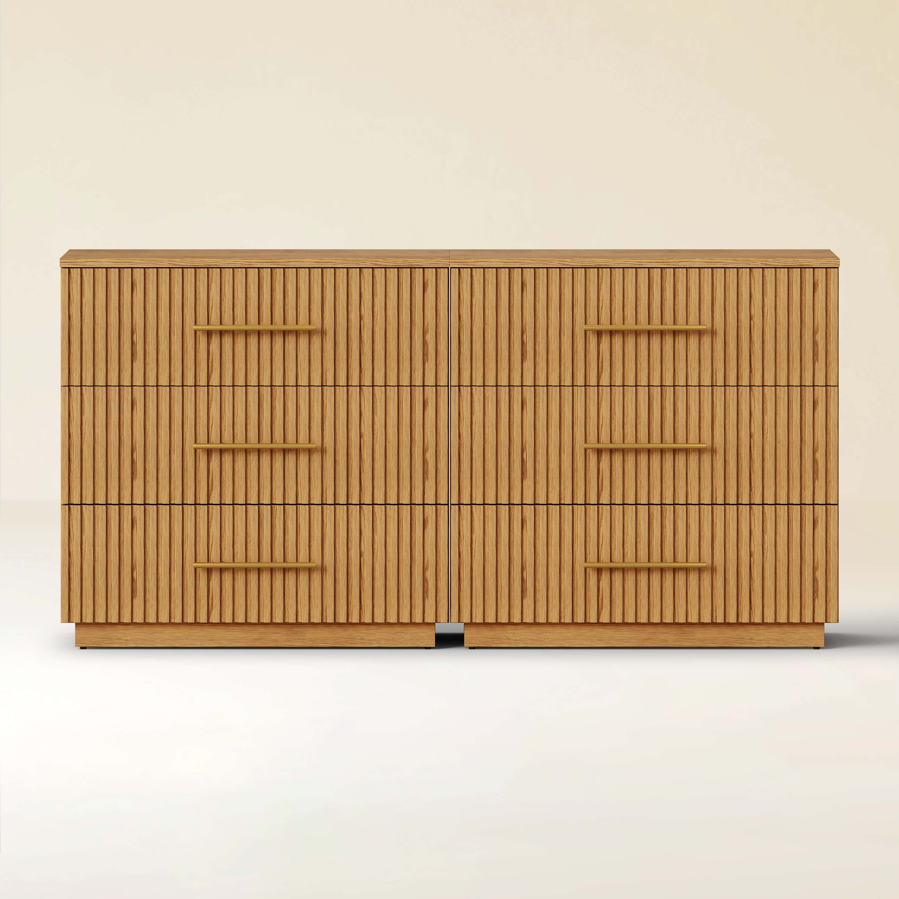 Holt 63“ Oak 6-Drawer Chest(Set of 2)