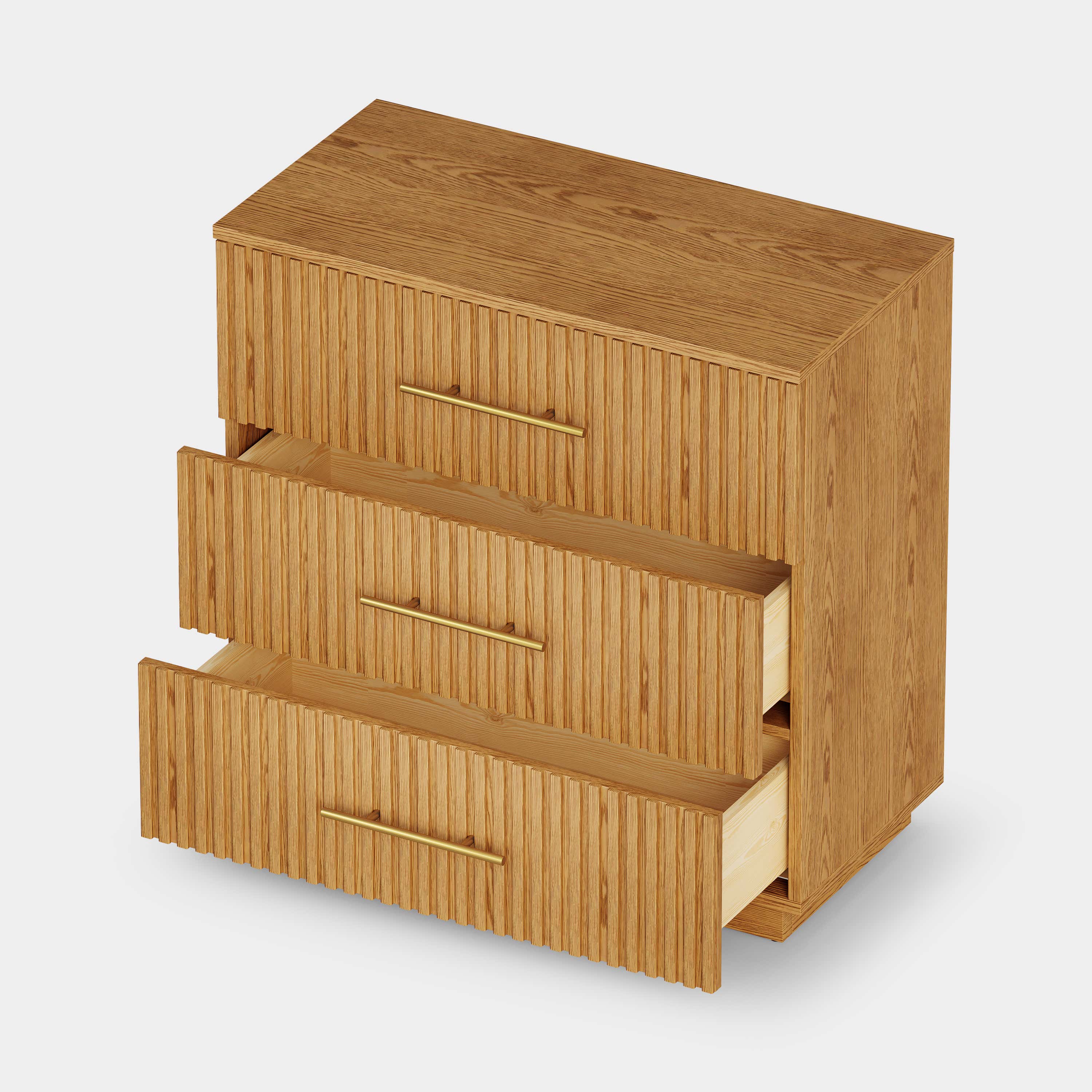 Holt 95" Oak 9-Drawer Chest(Set of 3)
