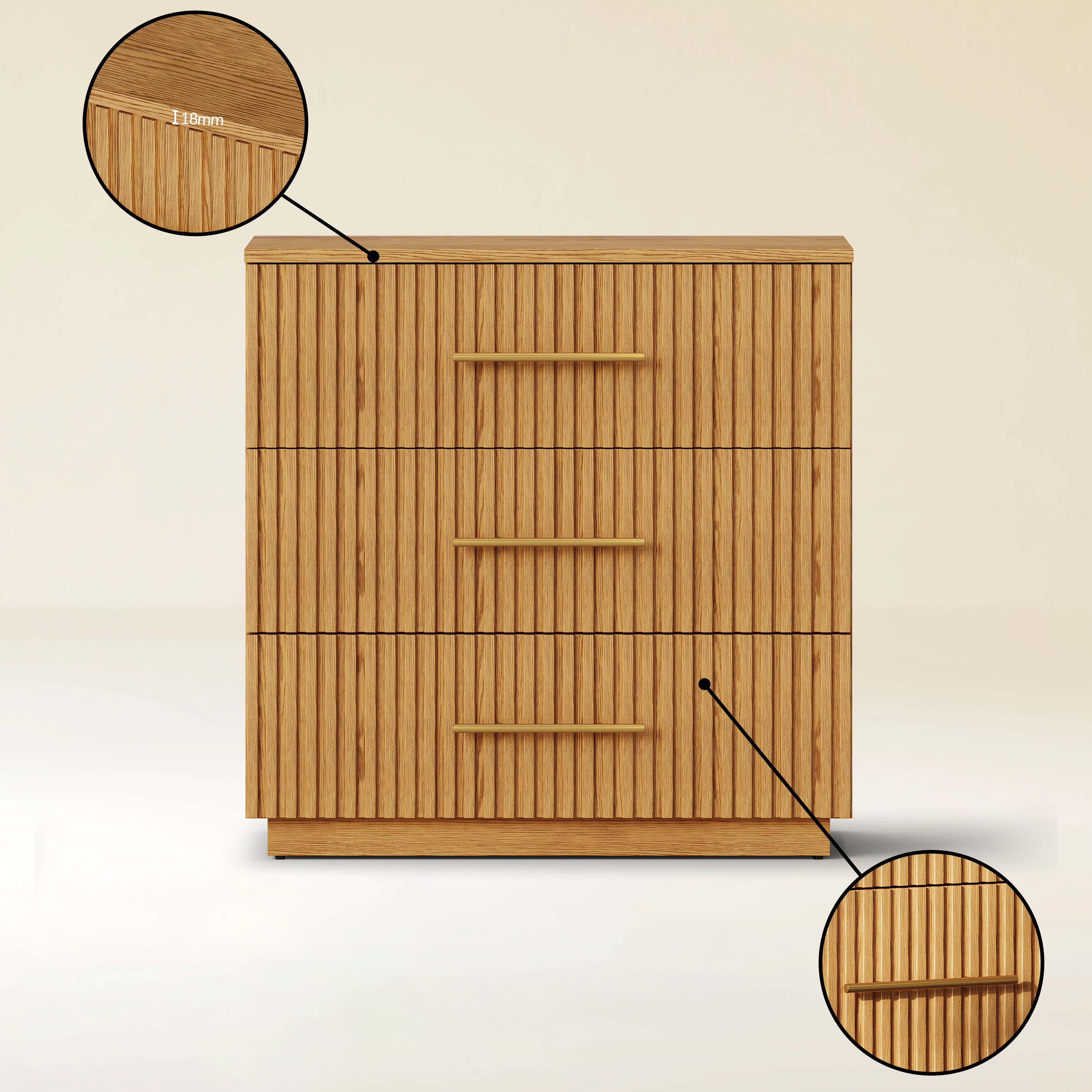 Holt 63“ Oak 6-Drawer Chest(Set of 2)