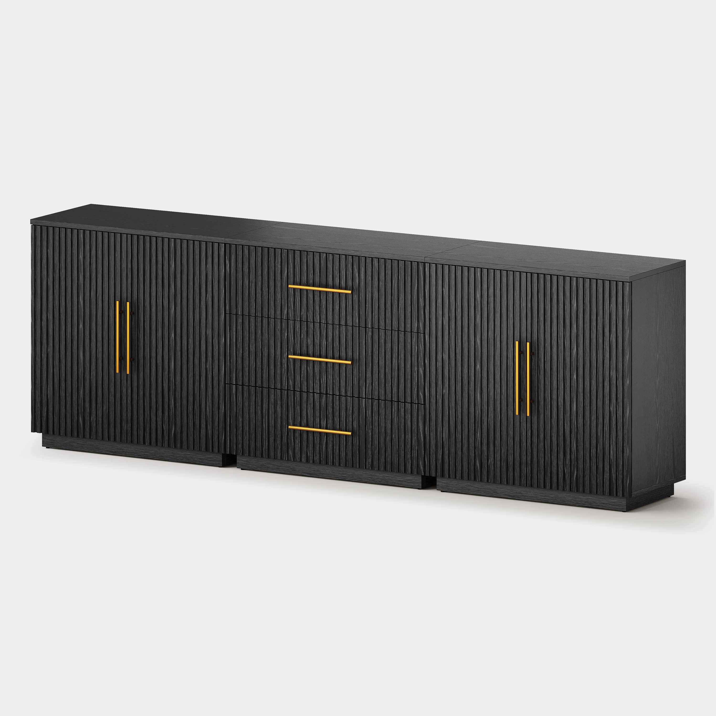 Holt Oak Modular Media Console (Set of 3)