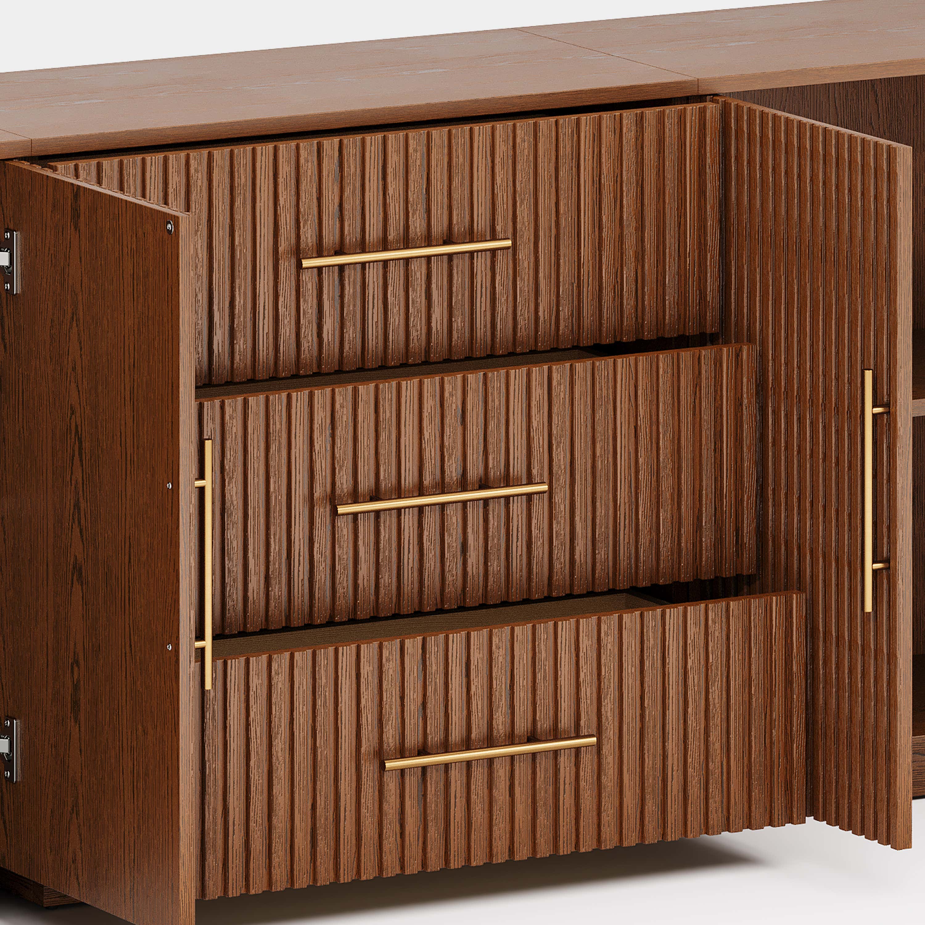 Holt Oak Modular Media Console (Set of 3)
