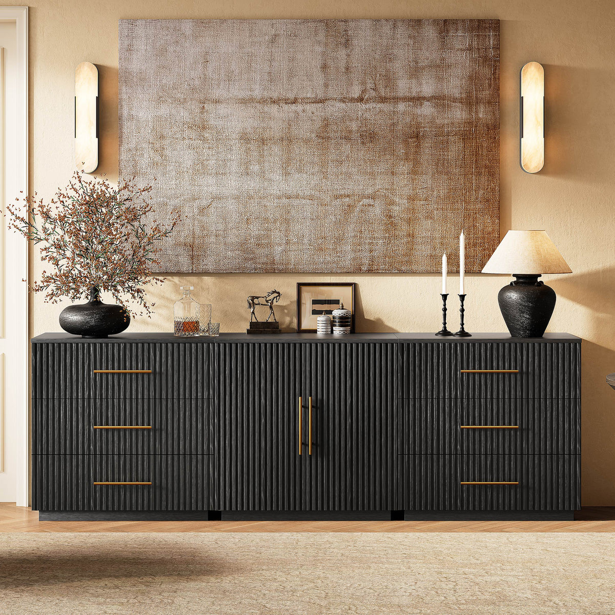 Holt Oak Modular Media Console (Set of 3)