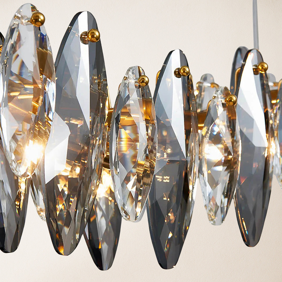 Eclatia Marquise Crystal Linear Chandelier 35"W
