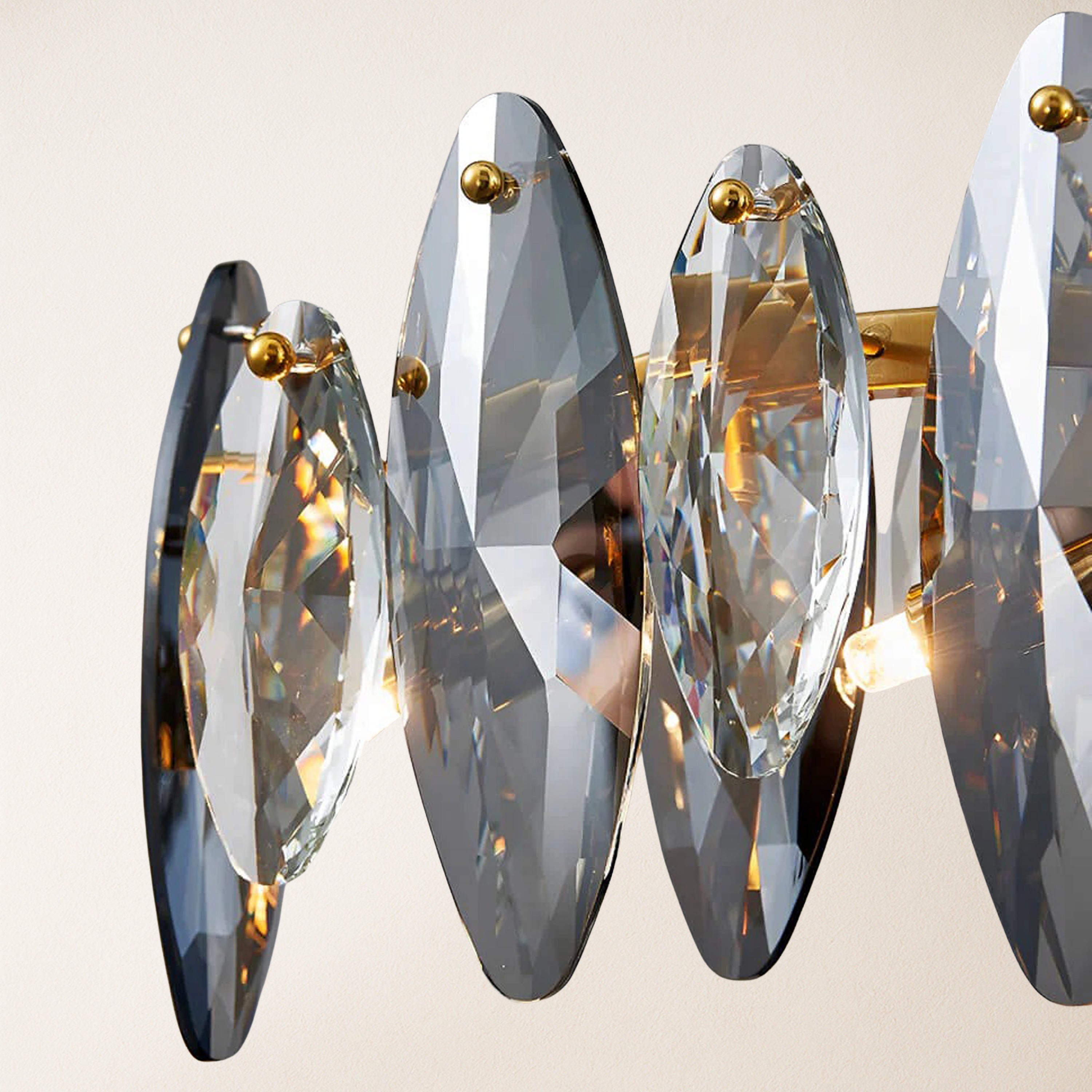 Eclatia Marquise Crystal Linear Chandelier 35"W