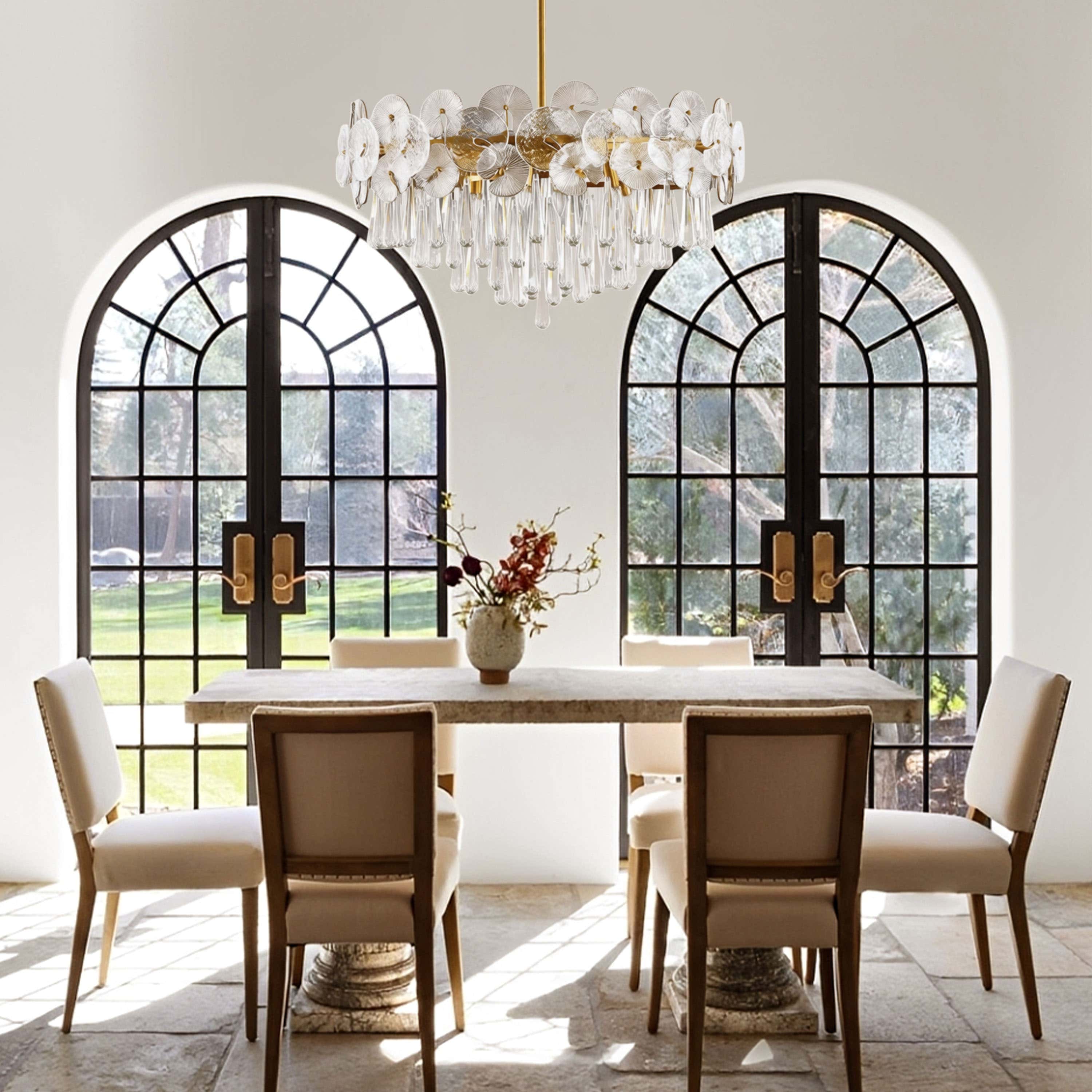 Nymphora Glass Round Chandelier 32"D