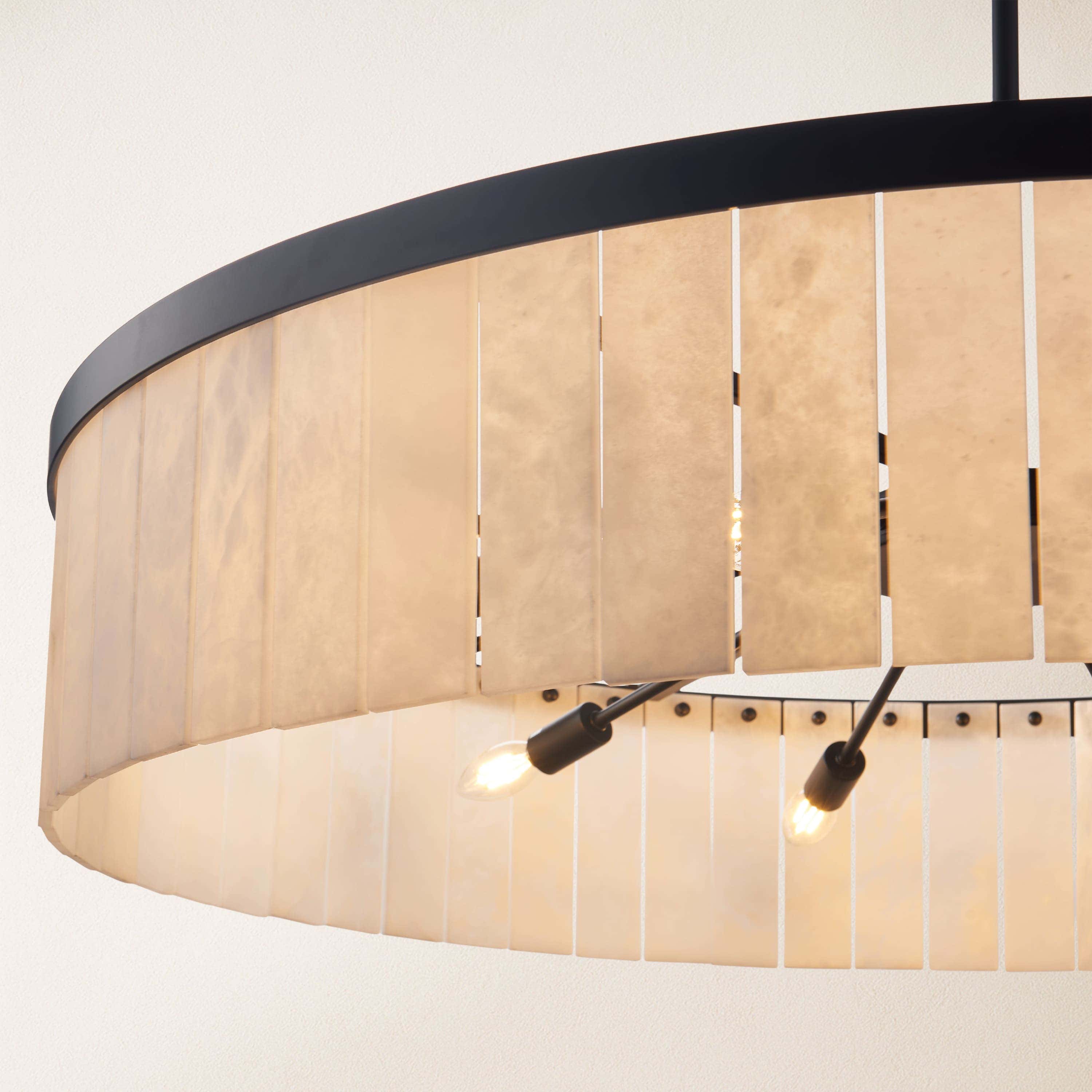 Solmare Alabaster Round Chandelier 41.3"D