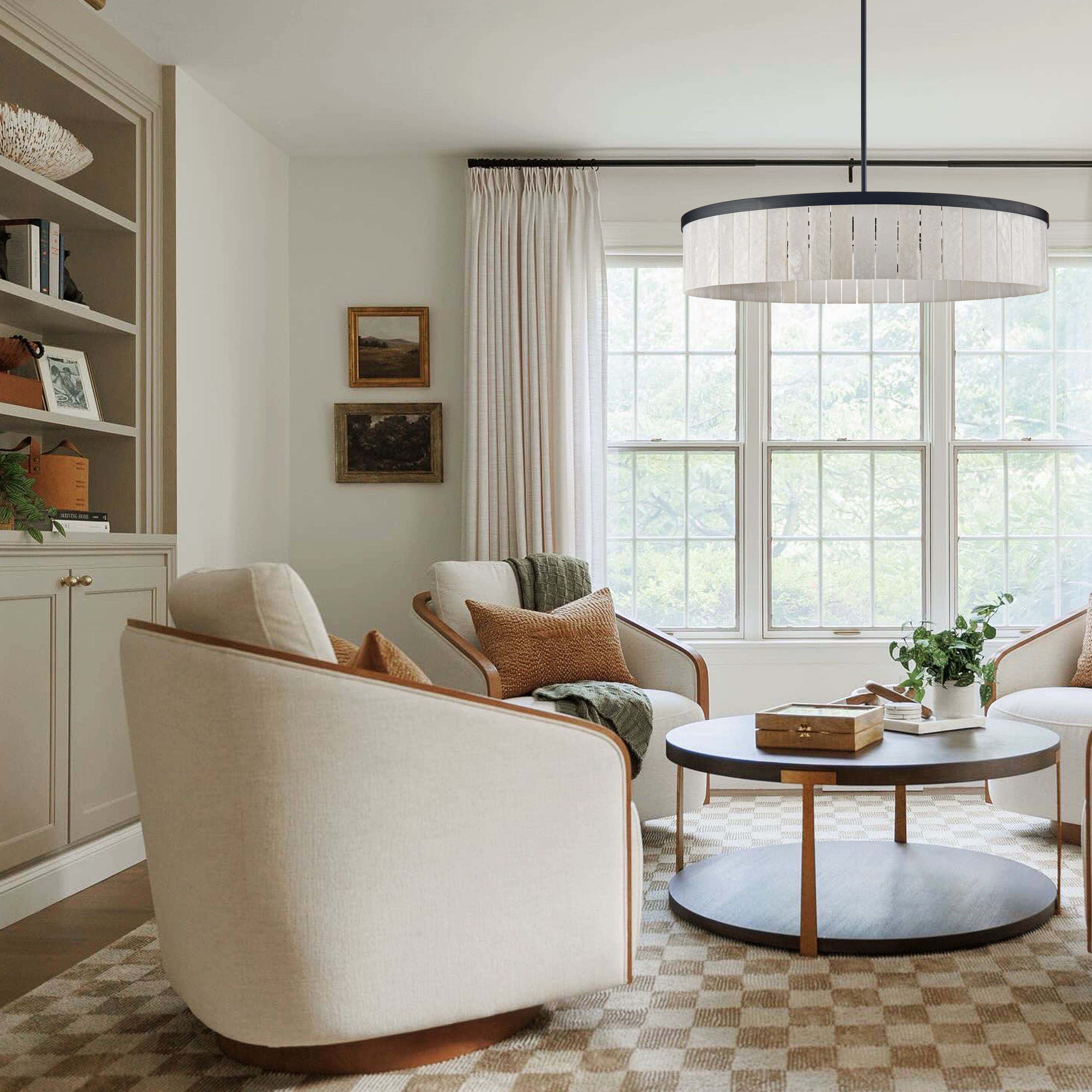 Solmare Alabaster Round Chandelier 41.3"D