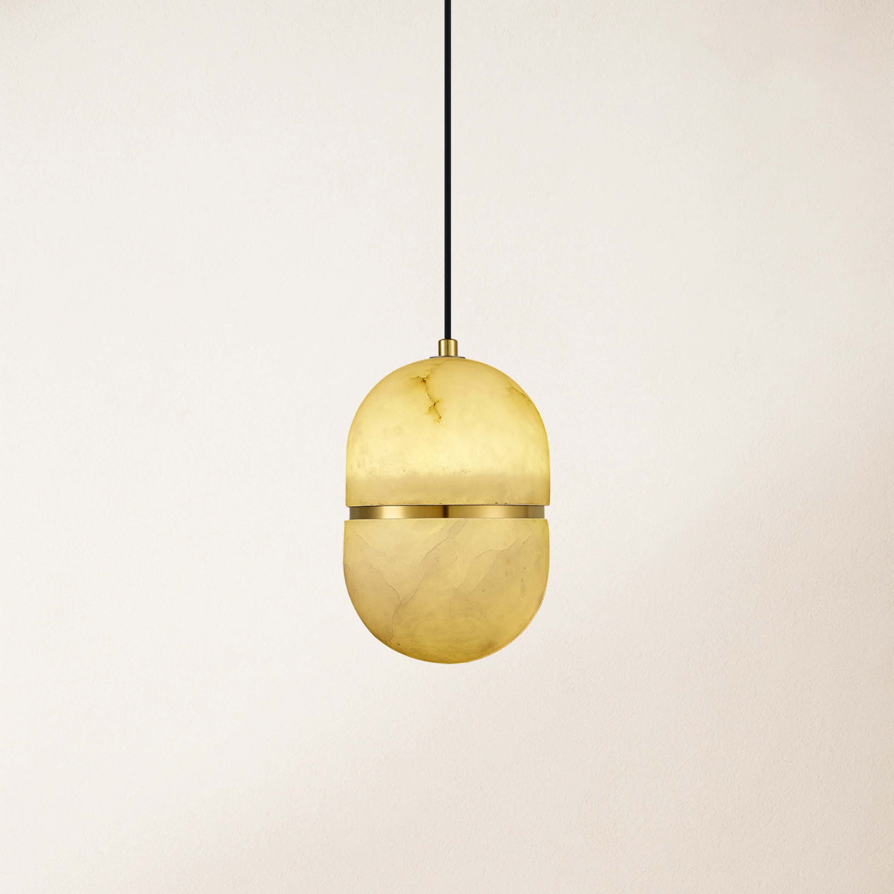 Hecate Alabaster Modern Pendant 5.5''D